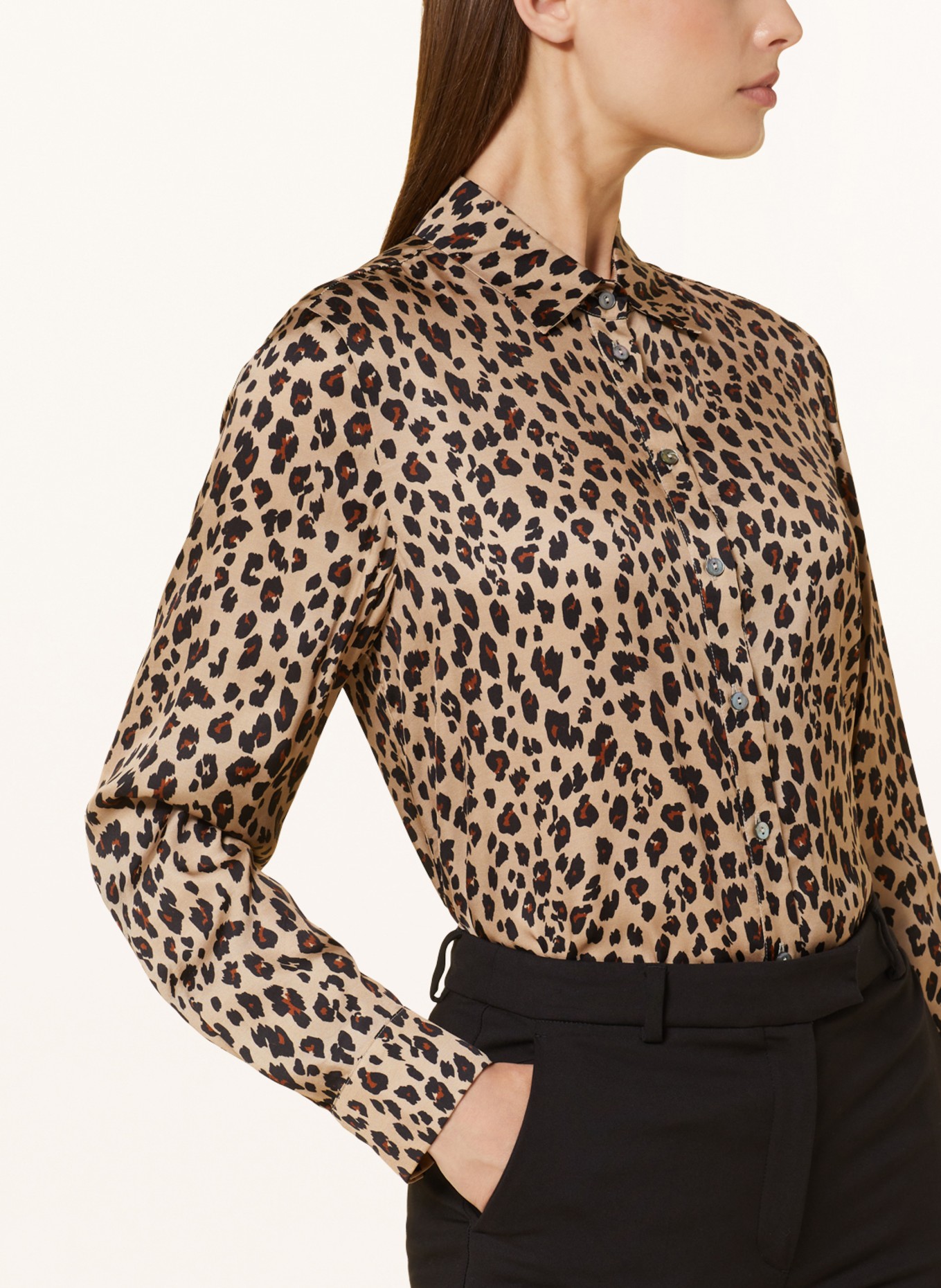 ELENA MIRO Shirt blouse, Color: BEIGE/ BLACK (Image 4)