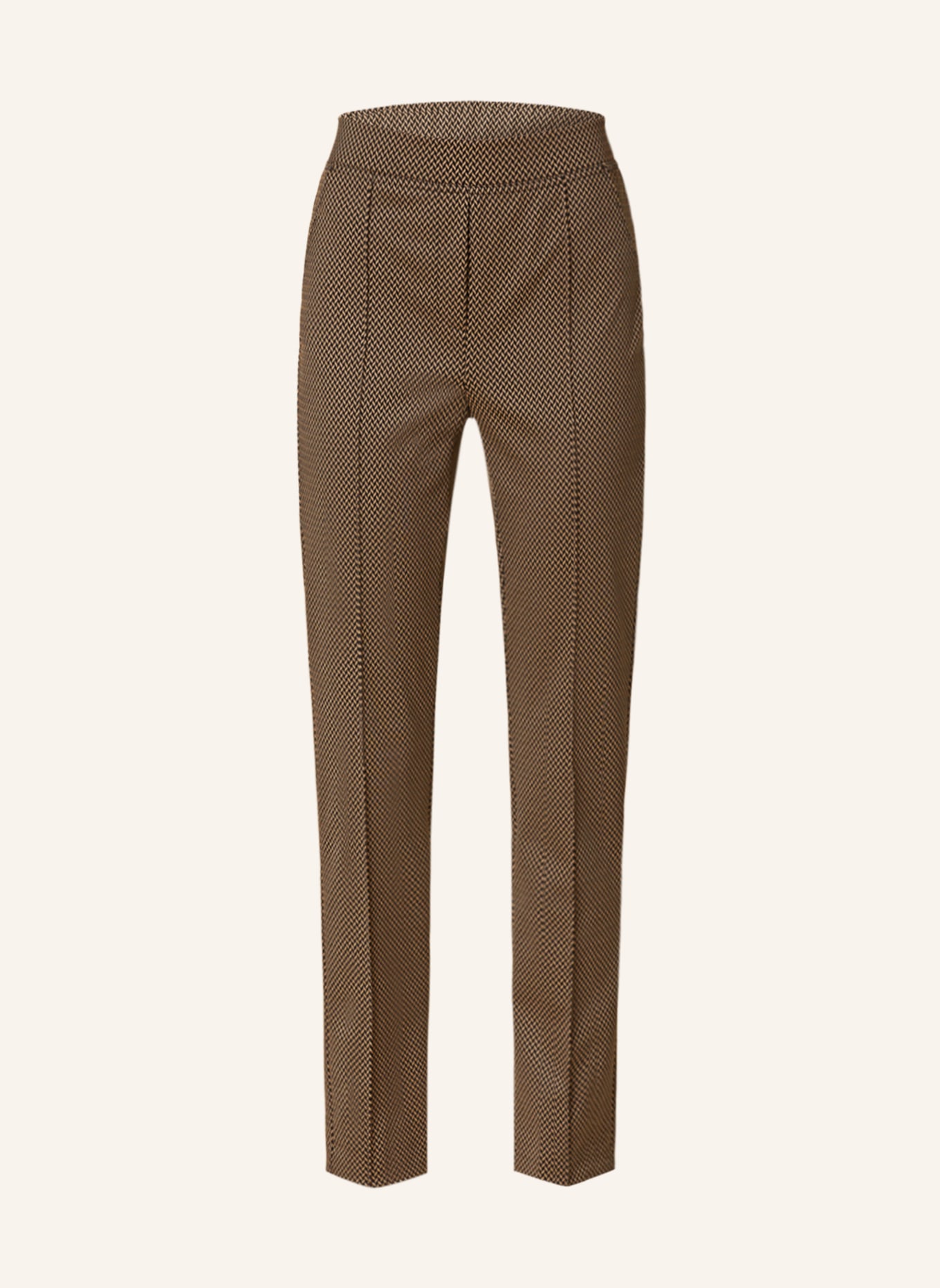 ELENA MIRO Jersey pants, Color: BEIGE/ BLACK (Image 1)
