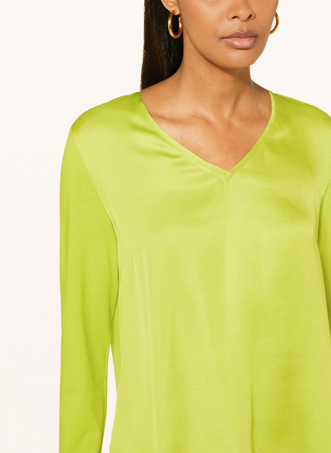 ELENA MIRO Shirt blouse in mixed materials, Color: LIGHT GREEN (Image 4)