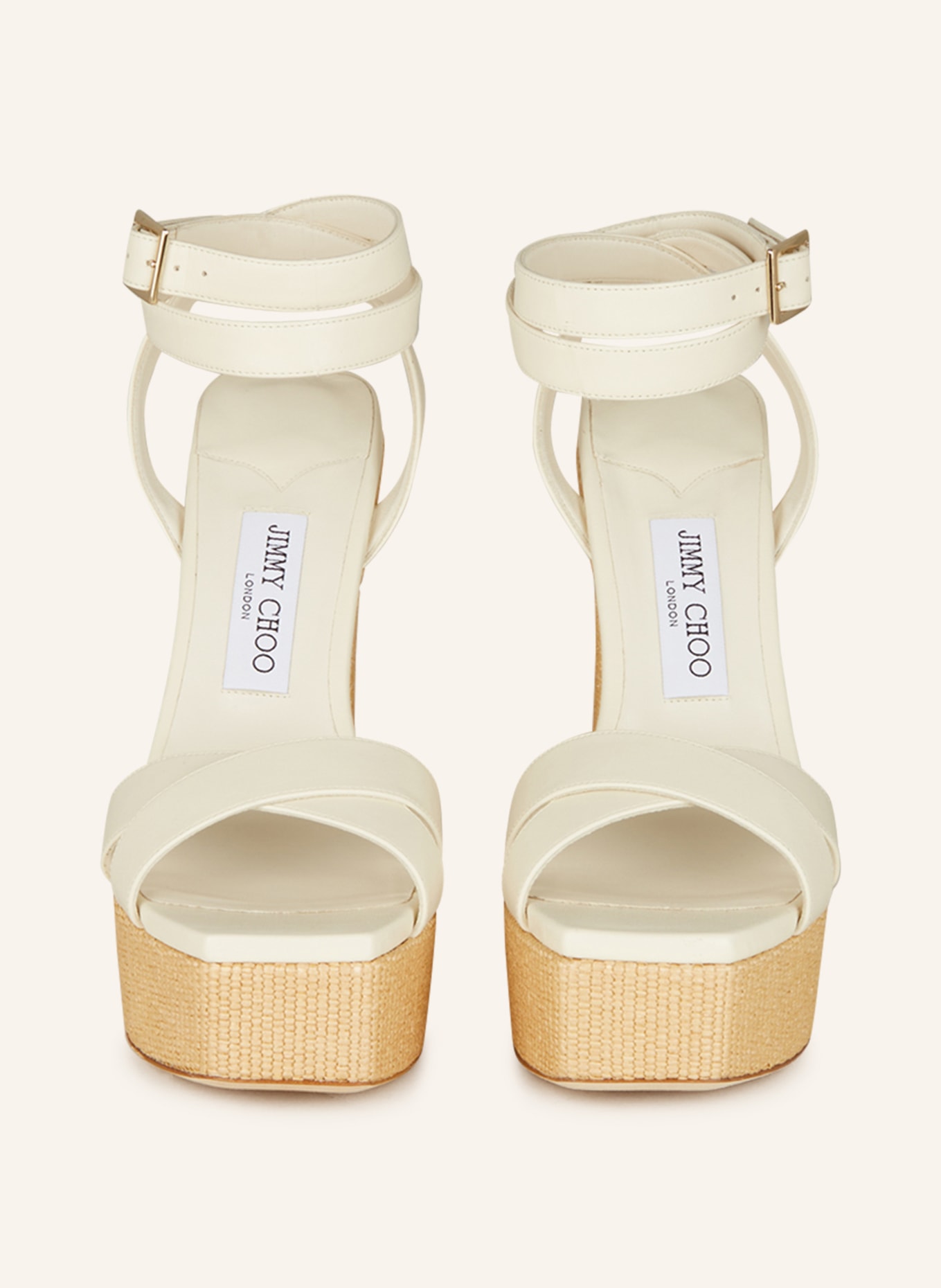 JIMMY CHOO Platform sandals GAIA, Color: CREAM (Image 3)