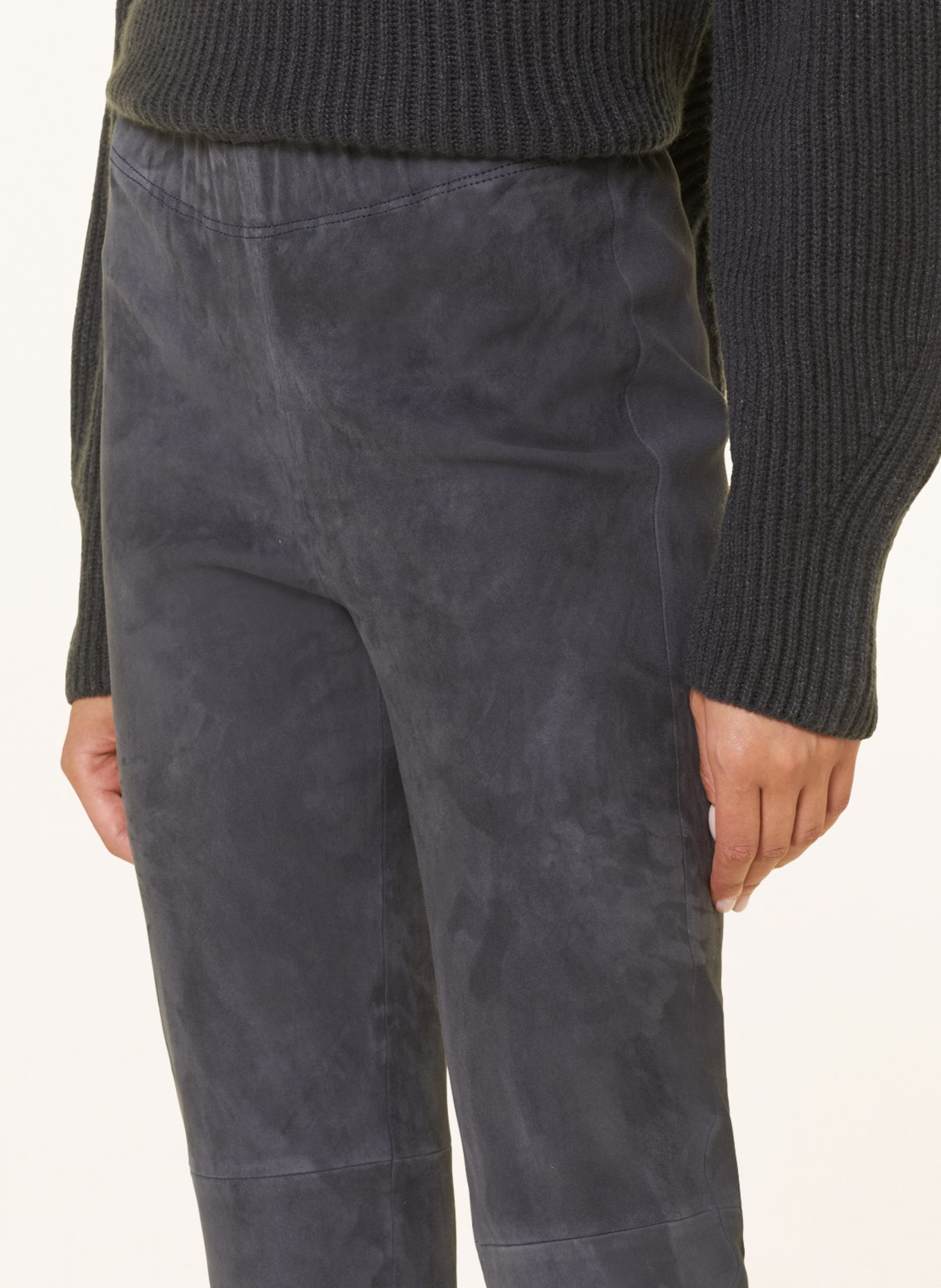 IRIS von ARNIM Leather leggings PHILINE, Color: DARK GRAY (Image 5)