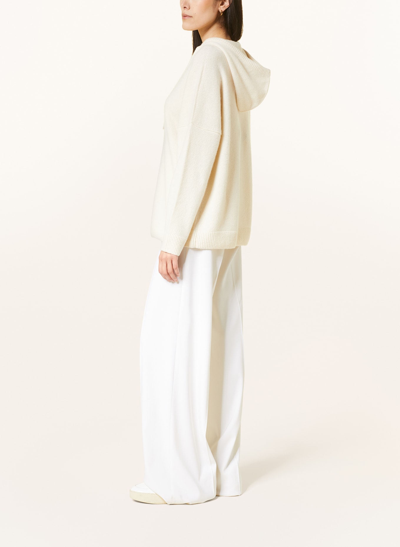 IRIS von ARNIM Knit hoodie BIRTE in cashmere, Color: ECRU (Image 4)