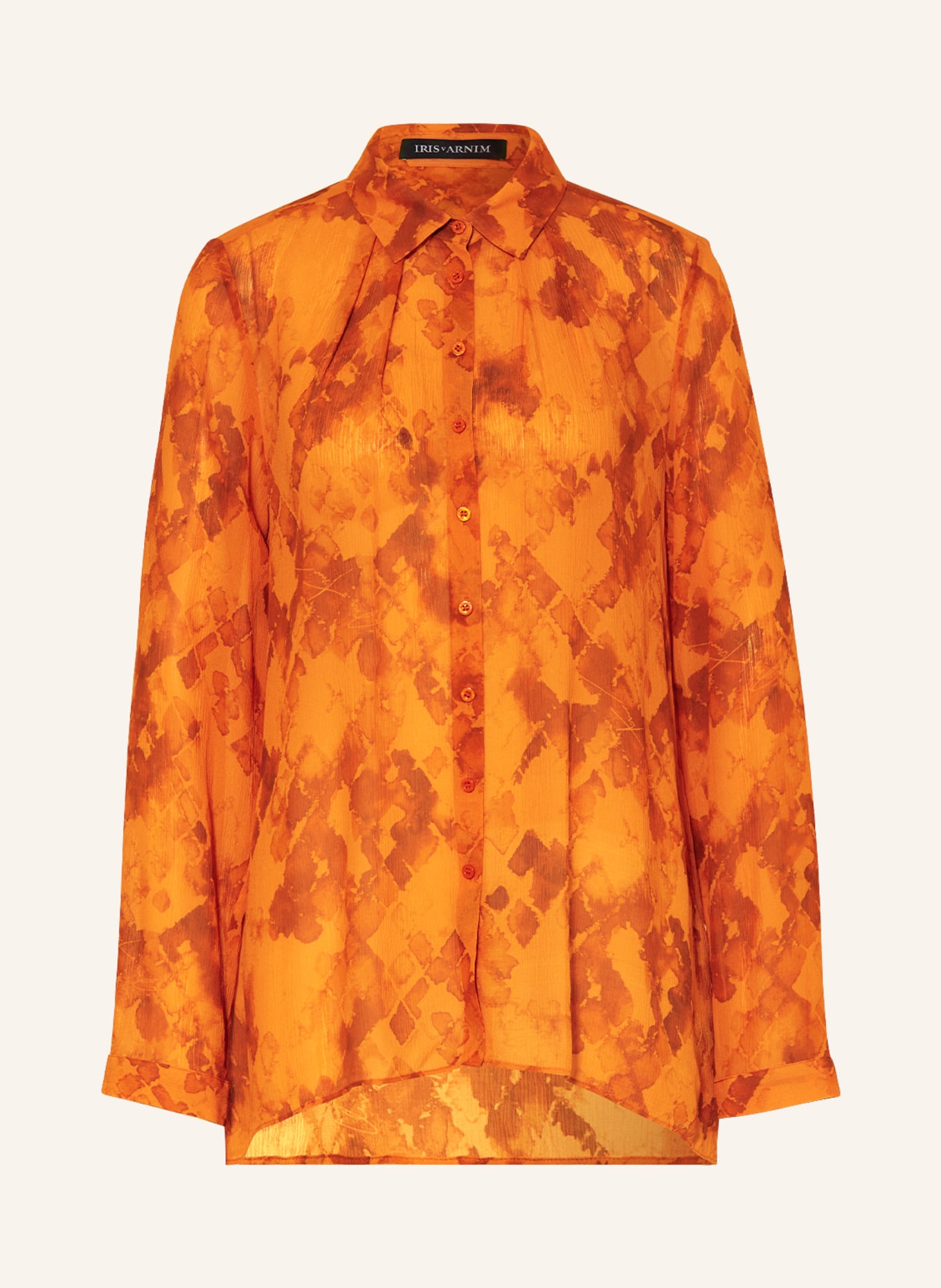 IRIS von ARNIM Shirt blouse FESTINA made of silk, Color: ORANGE/ DARK ORANGE (Image 1)
