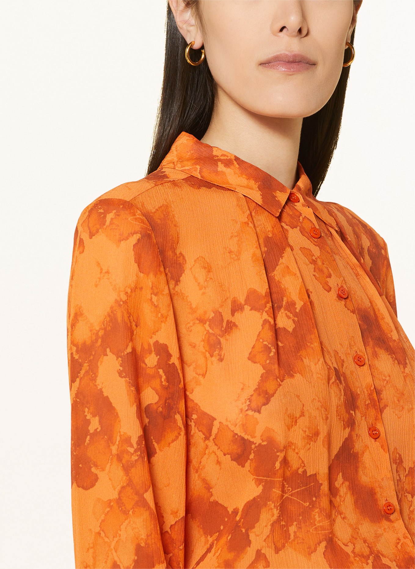 IRIS von ARNIM Shirt blouse FESTINA made of silk, Color: ORANGE/ DARK ORANGE (Image 4)