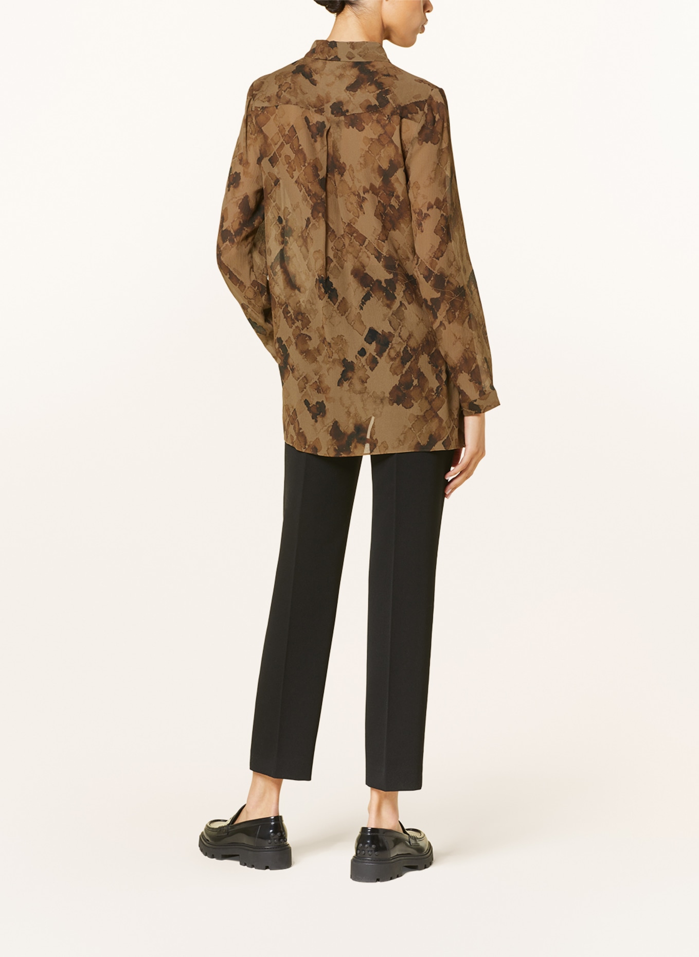 IRIS von ARNIM Chemisier FESTINA en soie: COGNAC / MARRON FONCÉ