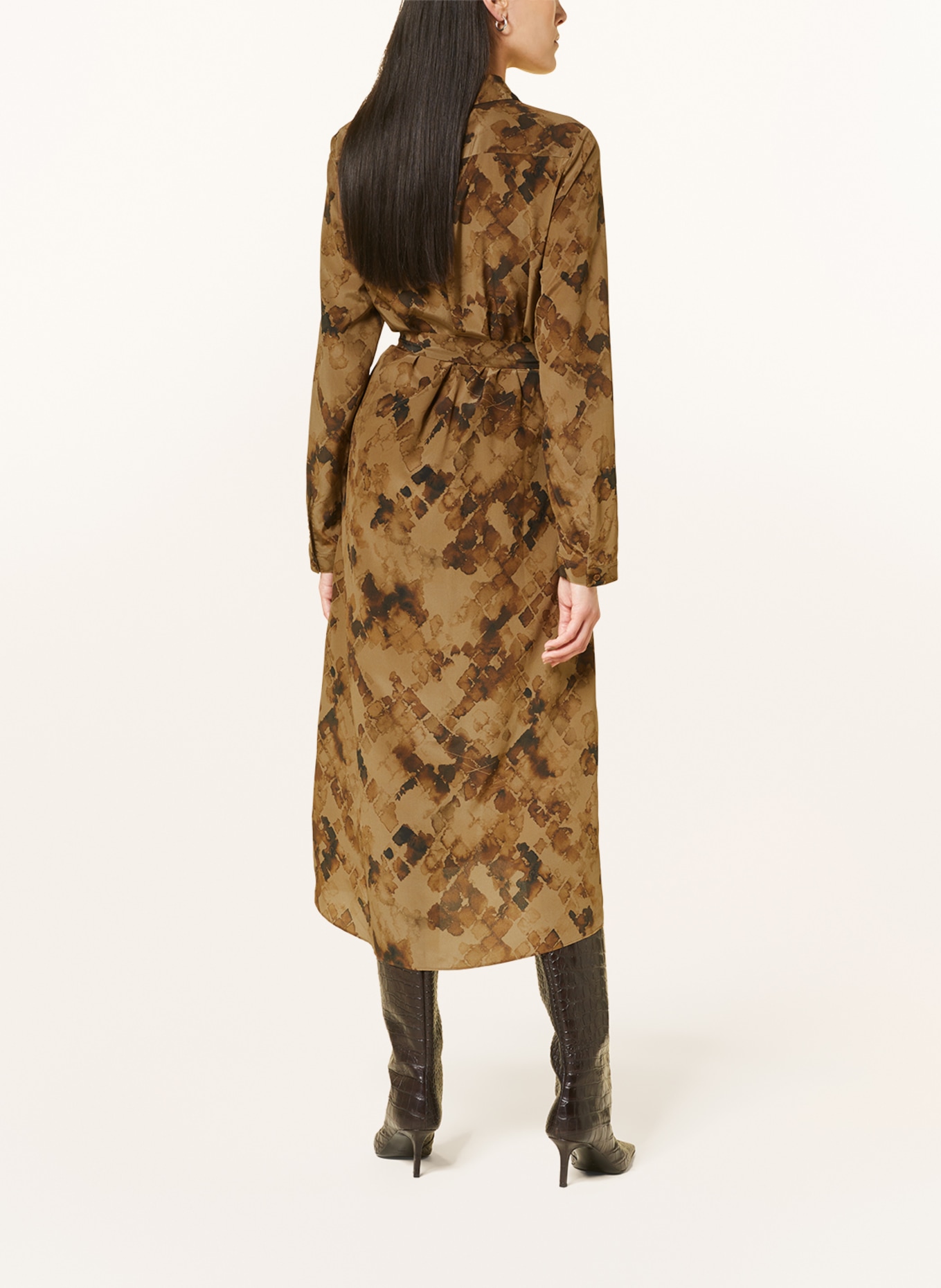 IRIS von ARNIM Shirt dress MAHILA made of silk, Color: BROWN/ DARK BROWN (Image 3)