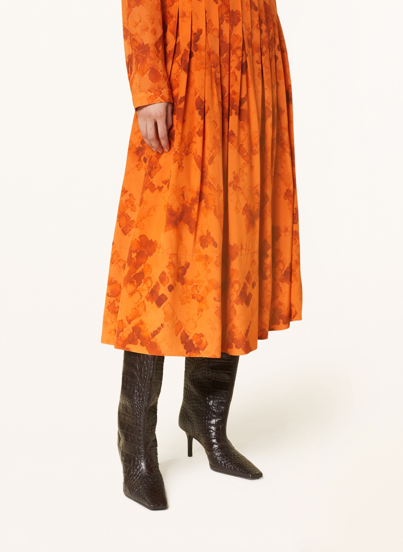 IRIS von ARNIM Hedvábná sukně MARGARETA, Barva: ORANŽOVÁ/ TMAVĚ ORANŽOVÁ (Obrázek 4)