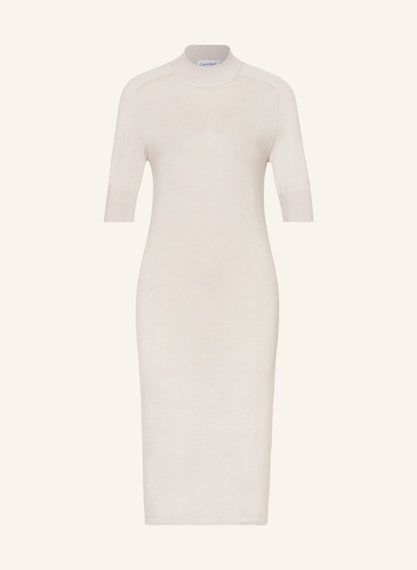 Calvin Klein Pletené šaty s 3/4 rukávem, Barva: KRÉMOVÁ (Obrázek 1)