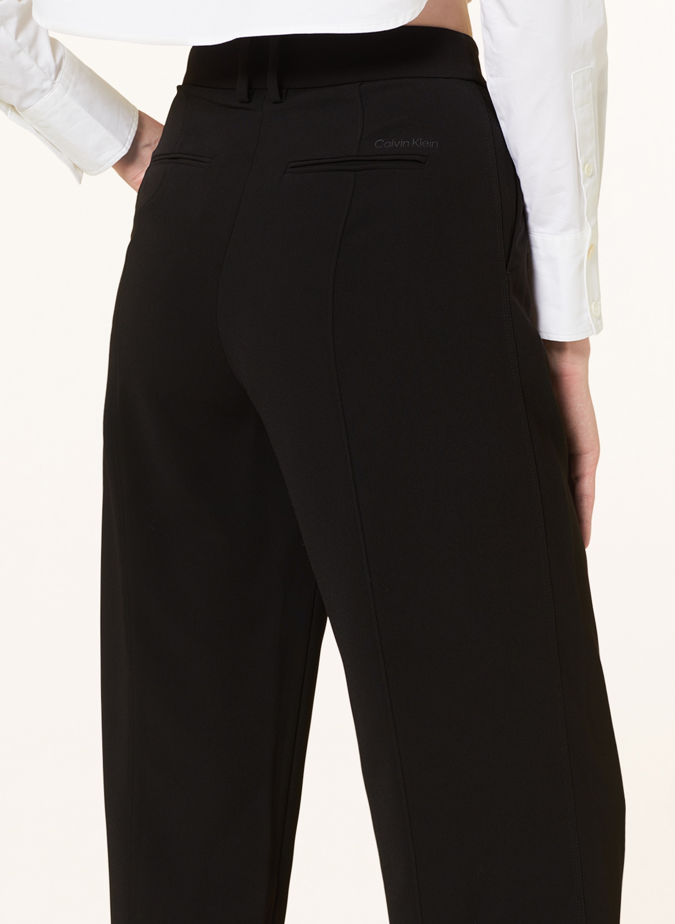 Calvin Klein Wide leg trousers, Color: BLACK (Image 5)