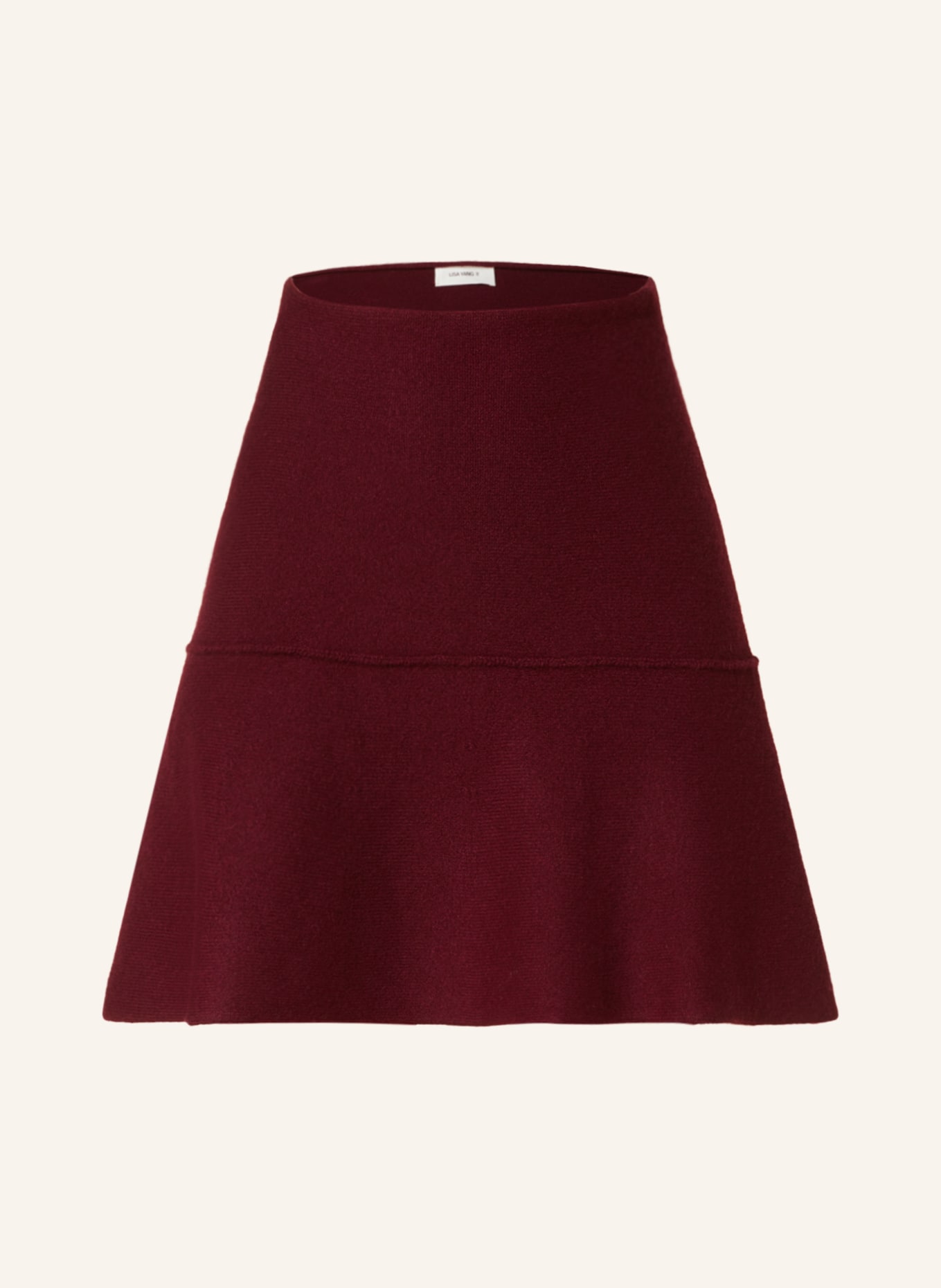 LISA YANG Knit skirt NOA made of cashmere, Color: cherry bordeaux (Image 1)