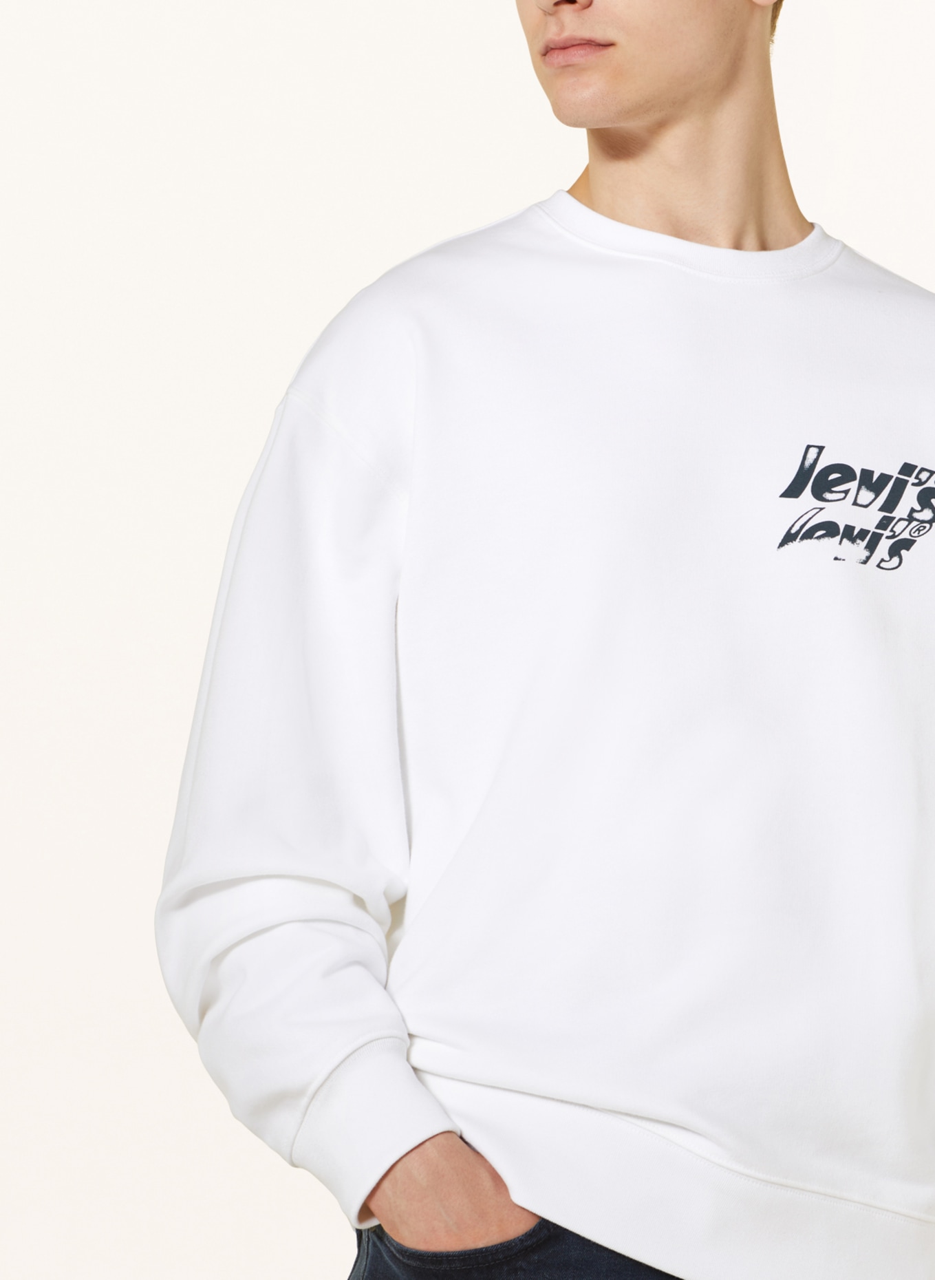 Levi's® Sweatshirt, Color: WHITE/ BLACK (Image 4)