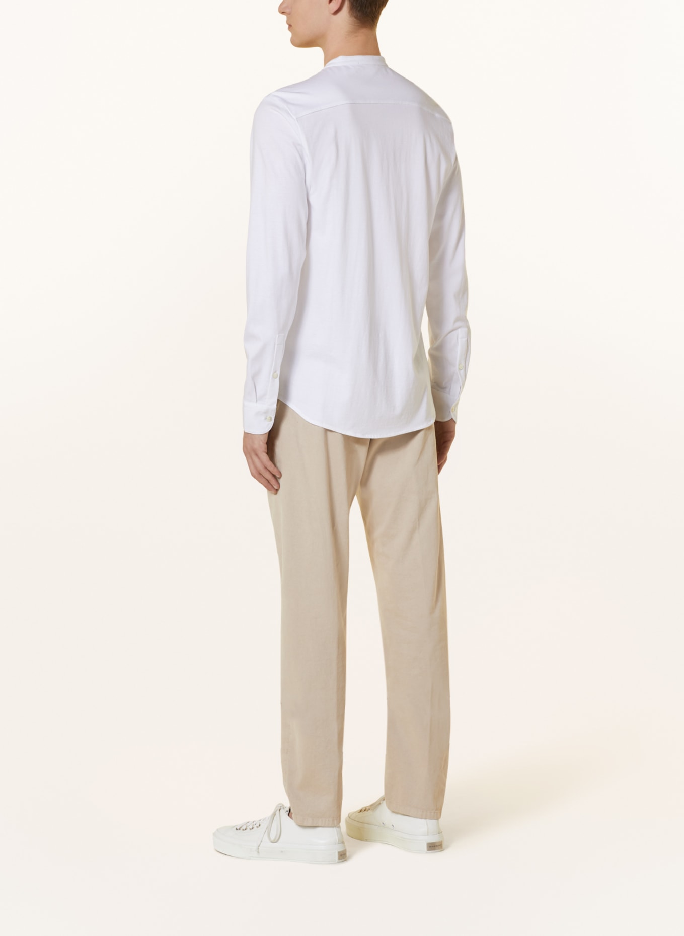 Stefan Brandt Jerseyhemd Slim Fit mit Stehkragen, Farbe: WEISS (Bild 3)