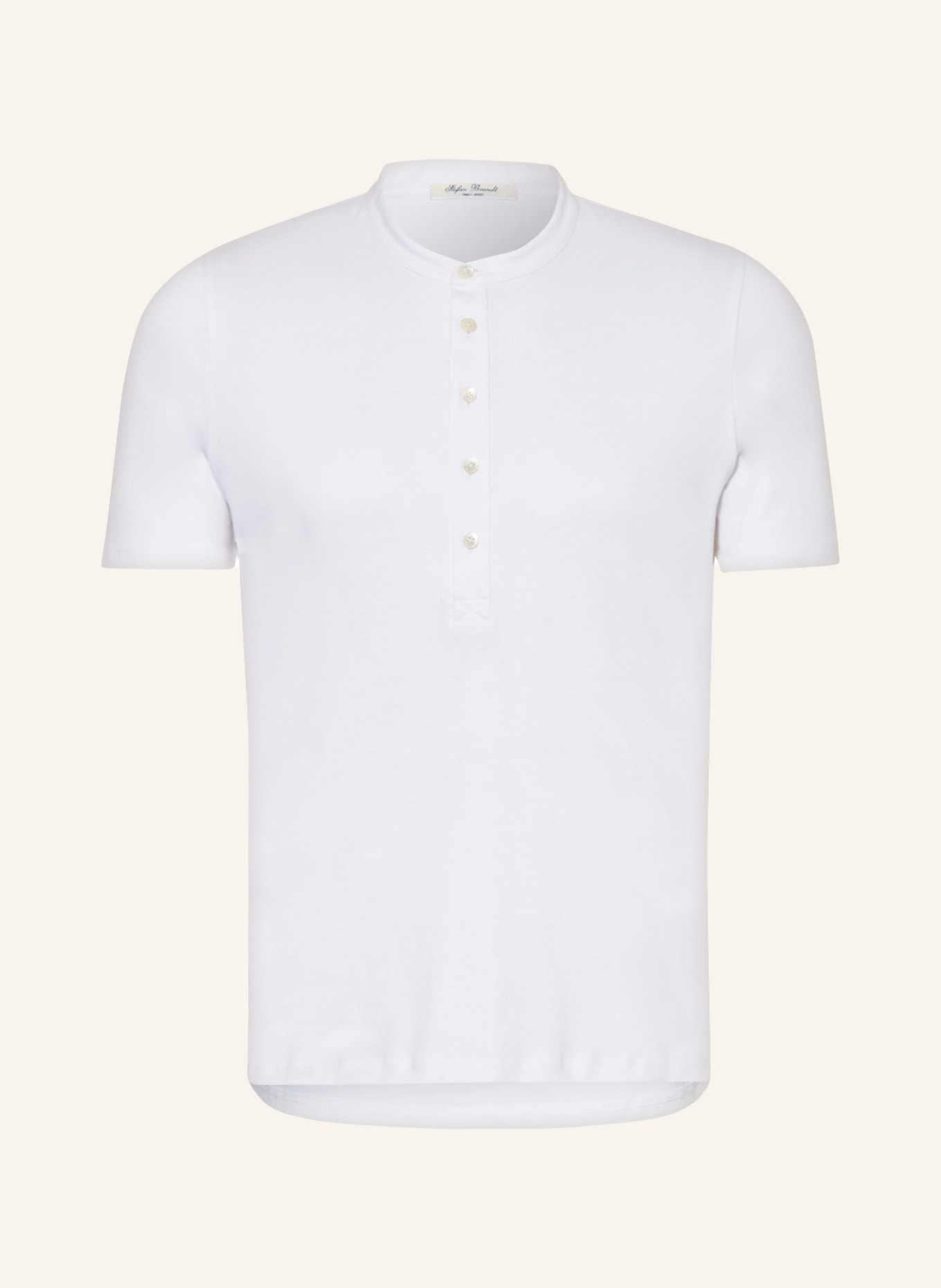 Stefan Brandt Henley shirt, Color: WHITE (Image 1)