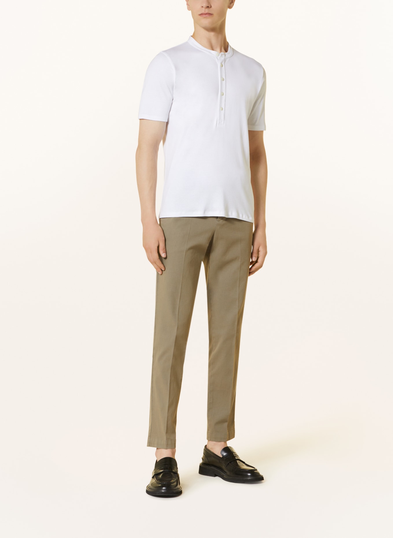 Stefan Brandt Henley shirt, Color: WHITE (Image 2)