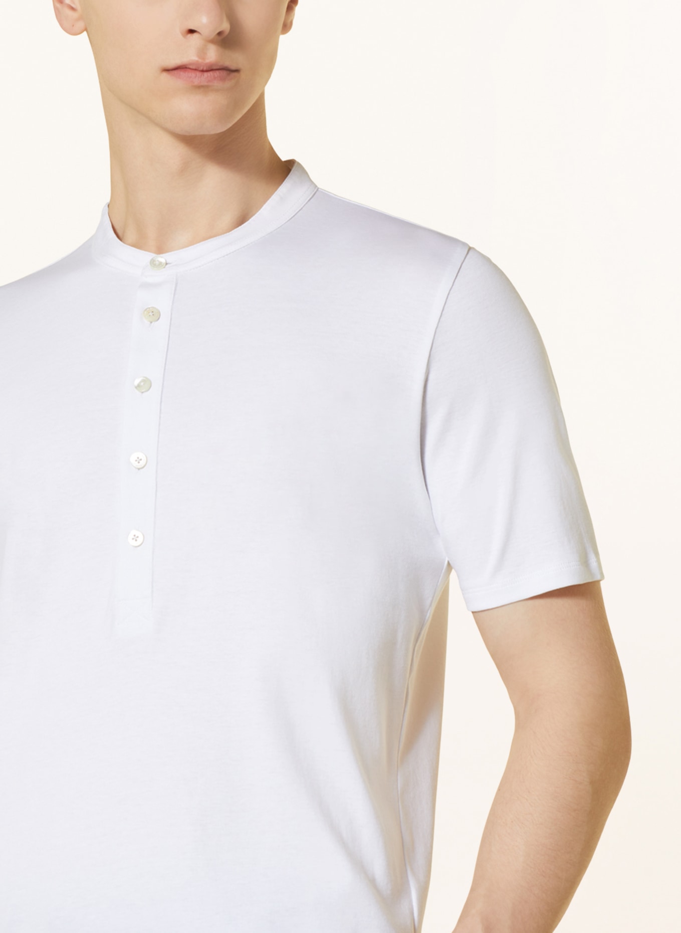 Stefan Brandt Henley shirt, Color: WHITE (Image 4)