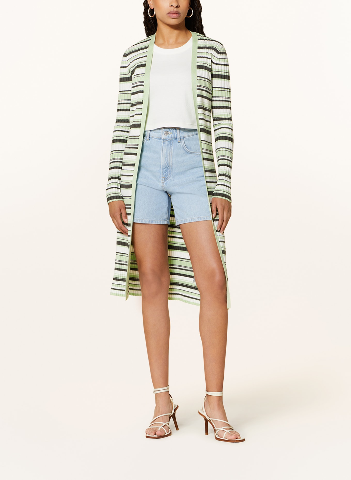 Pepe Jeans Knit cardigan DACEE, Color: GREEN/ WHITE (Image 2)