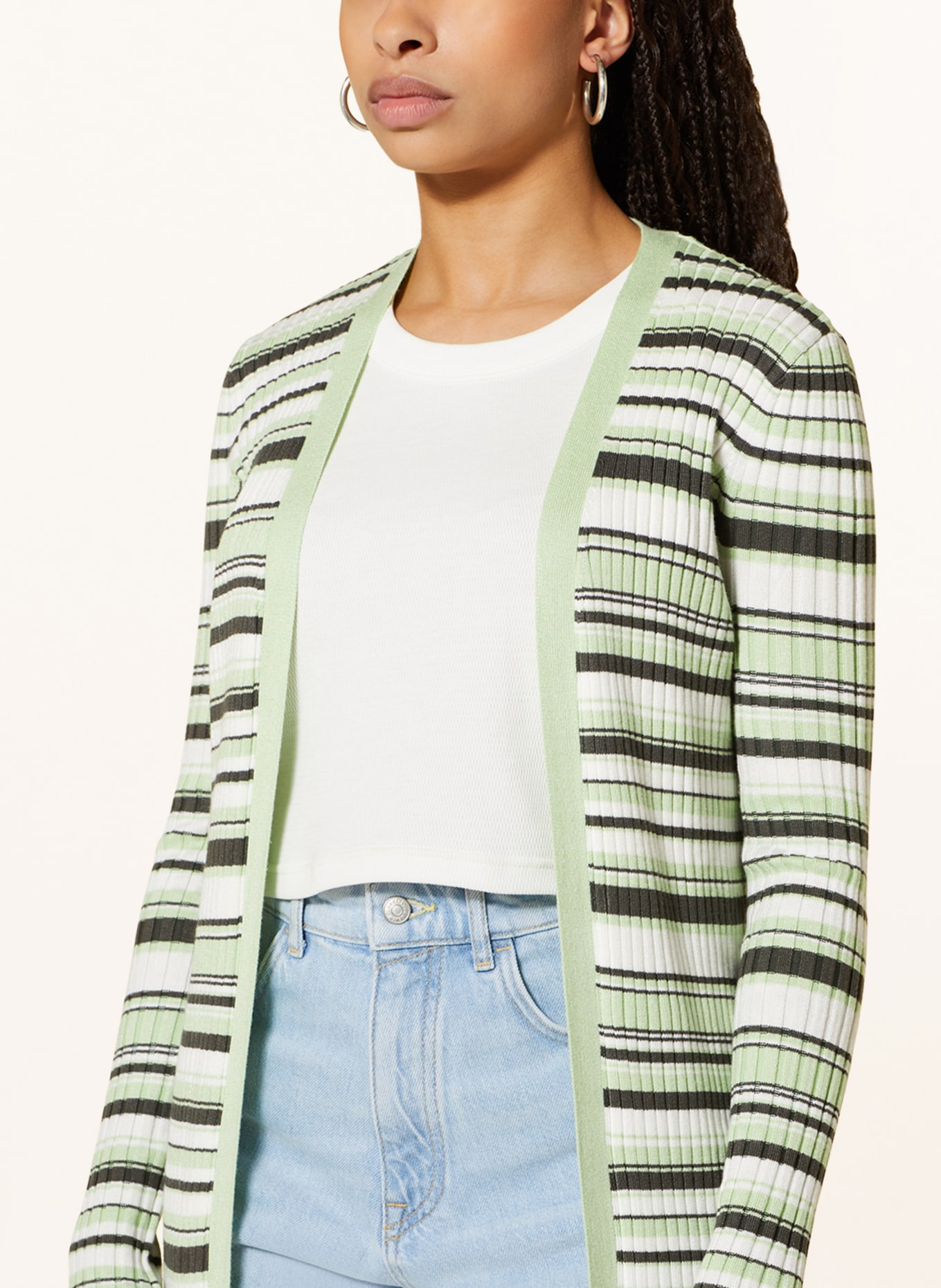 Pepe Jeans Knit cardigan DACEE, Color: GREEN/ WHITE (Image 4)