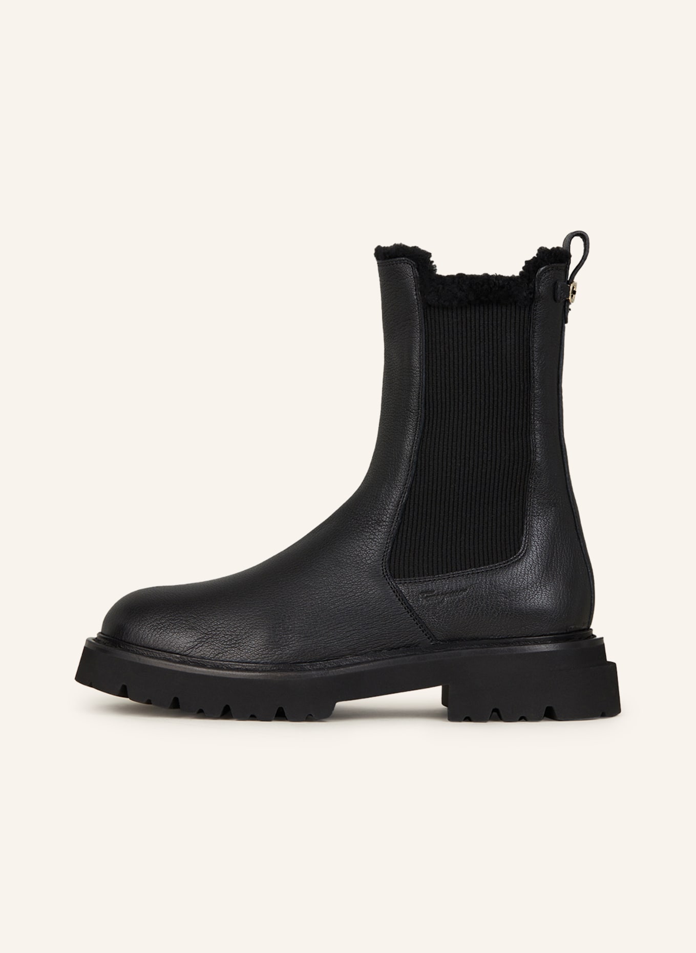 FERRAGAMO Chelsea boots ODERICO with real fur, Color: BLACK (Image 4)