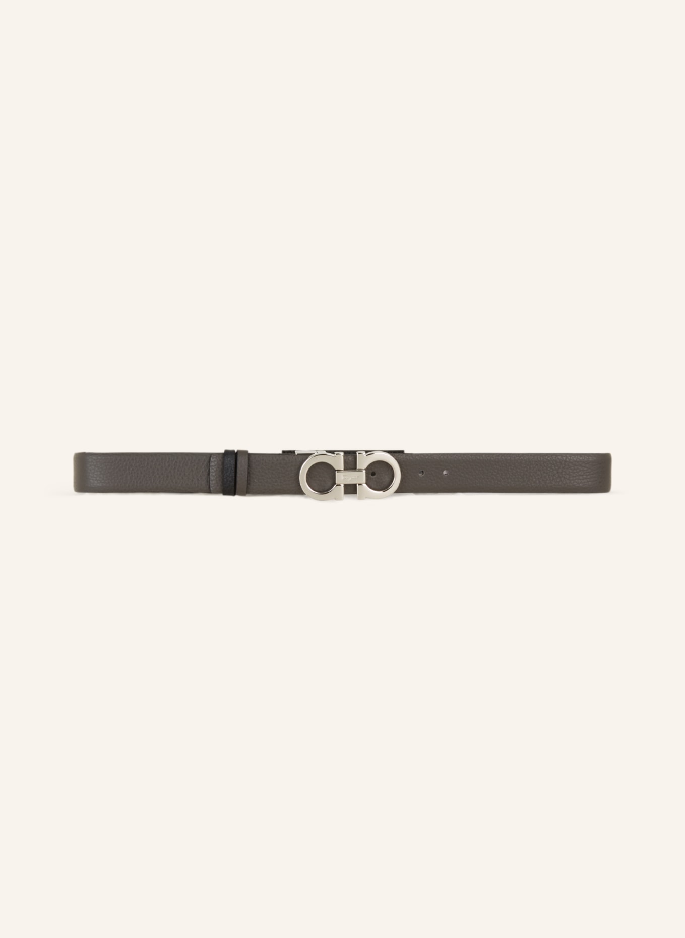 FERRAGAMO Reversible leather belt, Color: GRAY/ BLACK (Image 3)