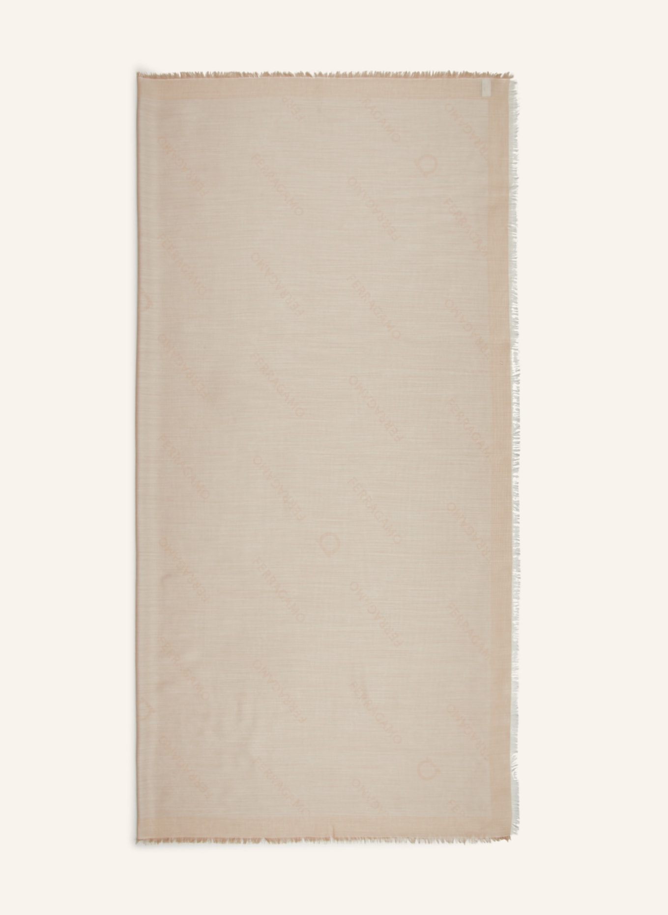 FERRAGAMO Schal mit Cashmere, Farbe: BEIGE (Bild 1)