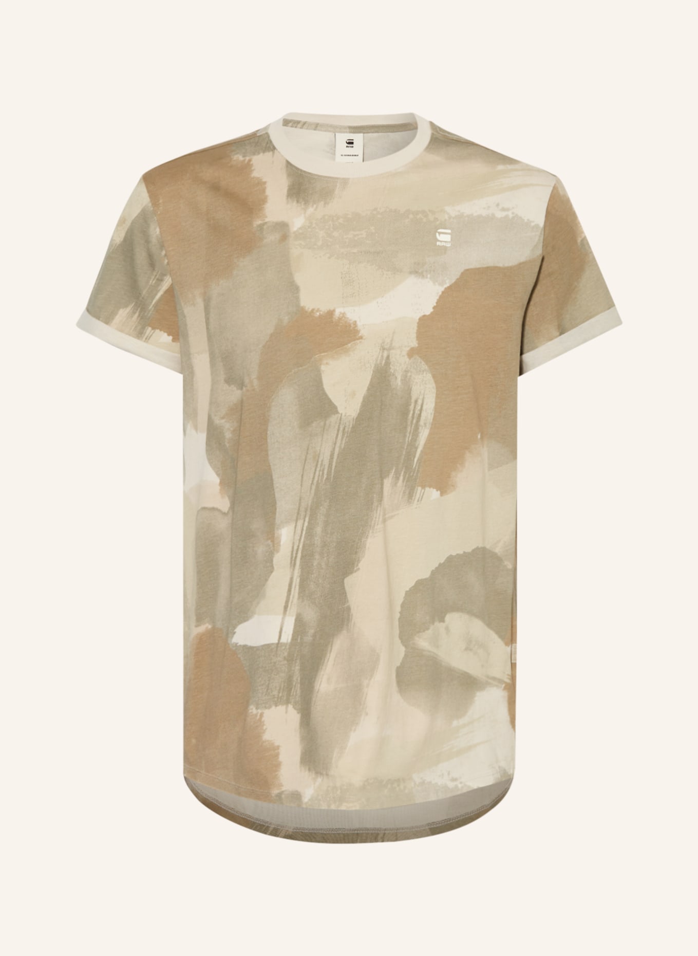 G-Star RAW T-shirt LASH, Color: OLIVE/ BEIGE/ KHAKI (Image 1)