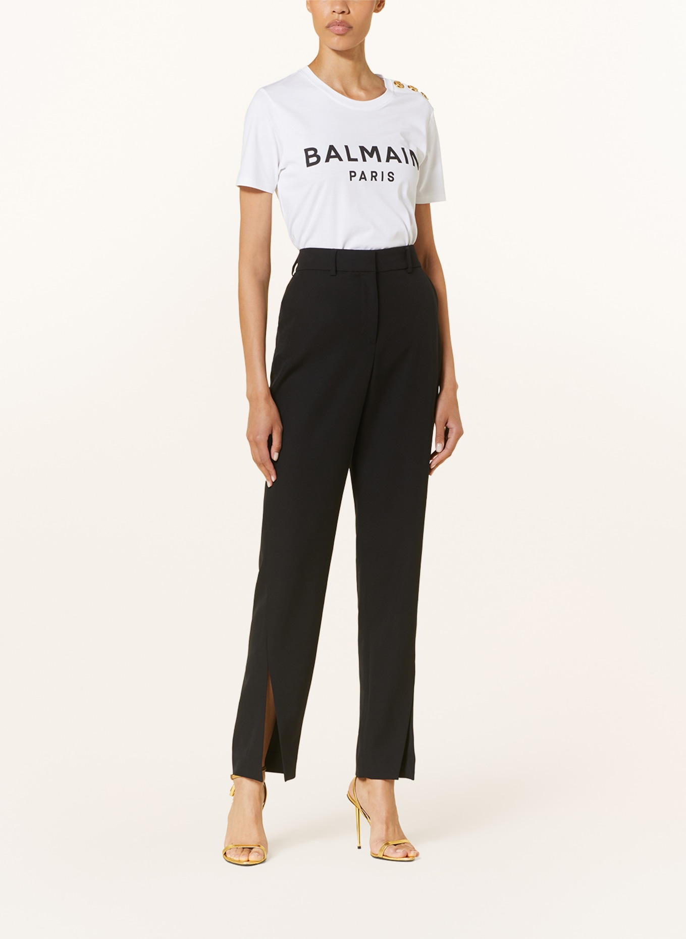 BALMAIN T-shirt, Color: WHITE/ BLACK (Image 2)