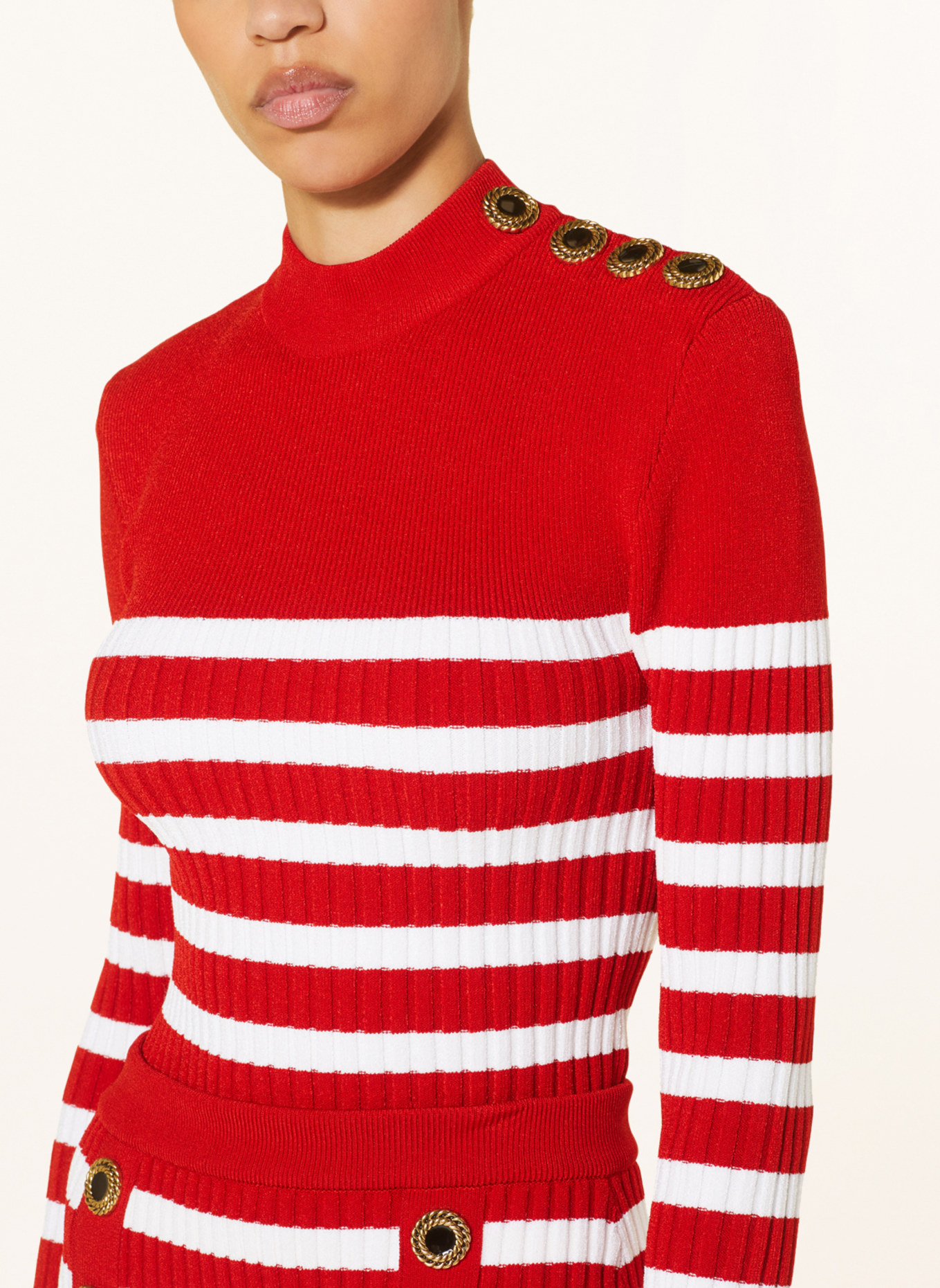 BALMAIN Sweater, Color: RED/ WHITE (Image 4)