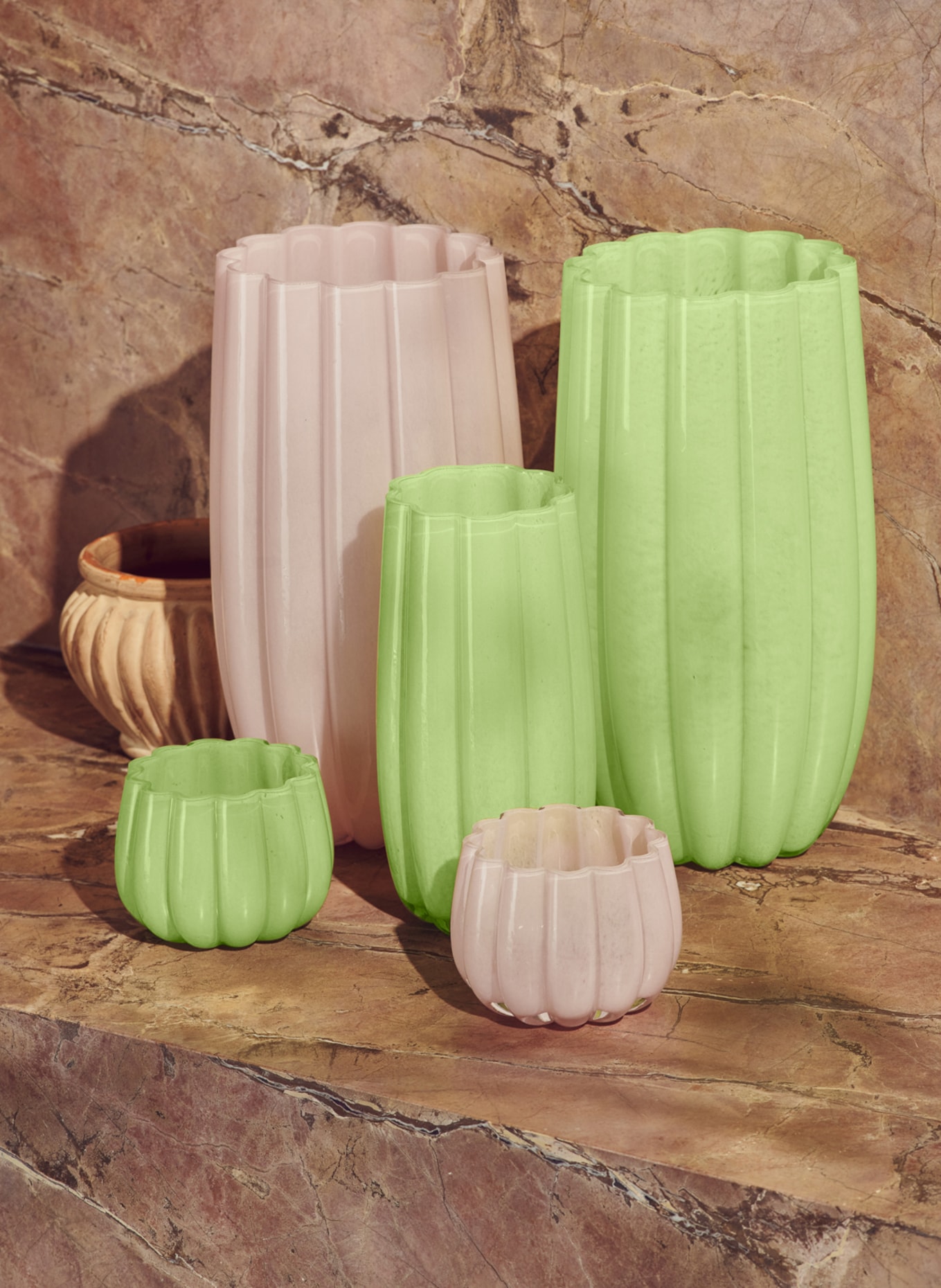 POLSPOTTEN Vase MELON L, Color: LIGHT GREEN (Image 2)