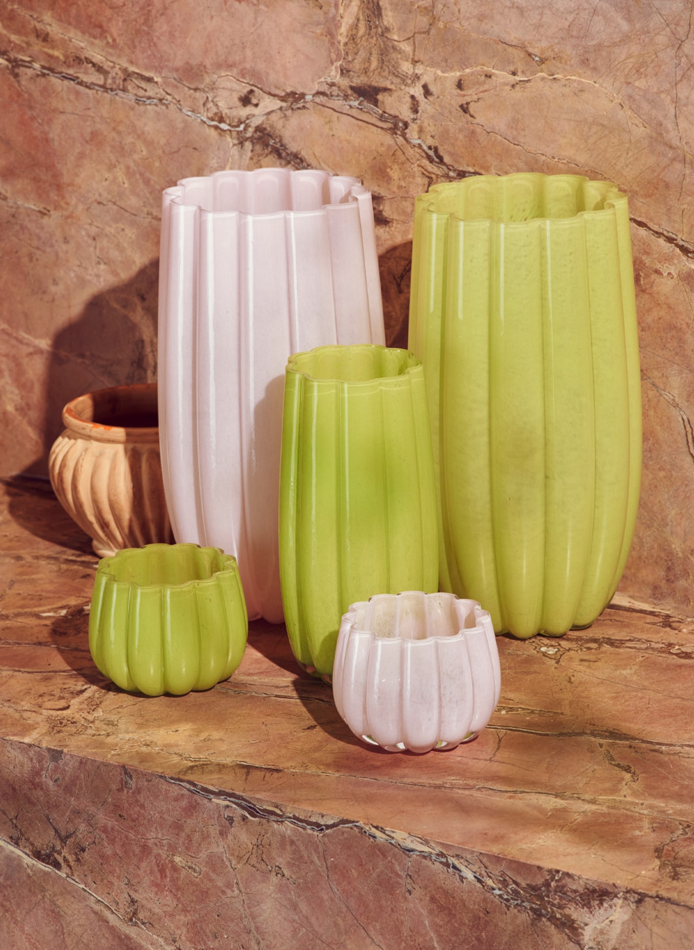 POLSPOTTEN Vase MELON L: LIGHT PINK