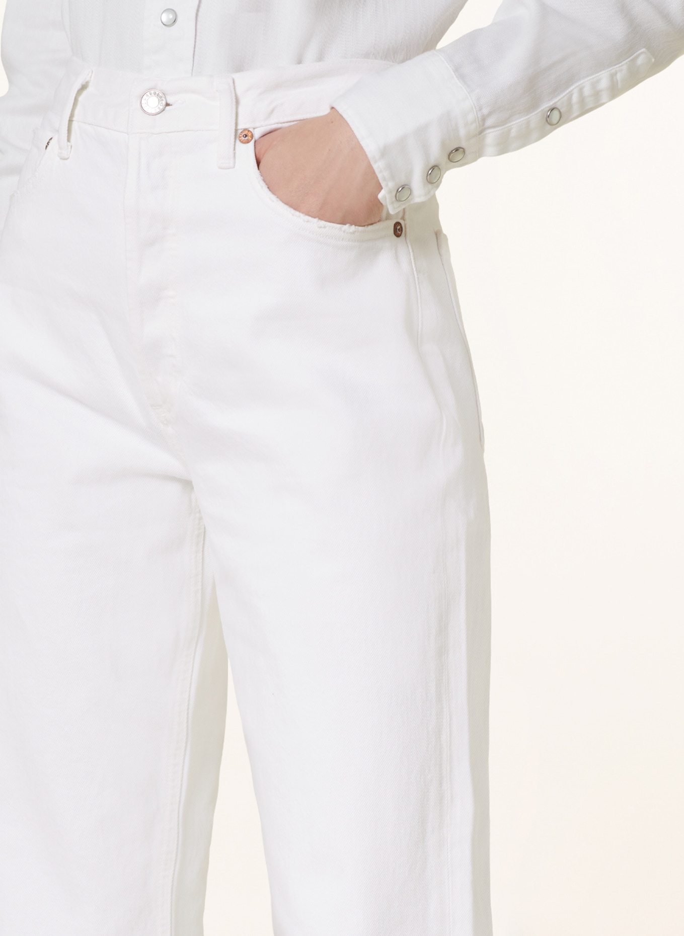 AGOLDE Straight jeans 90S PINCH WAIST, Color: WHITE (Image 5)