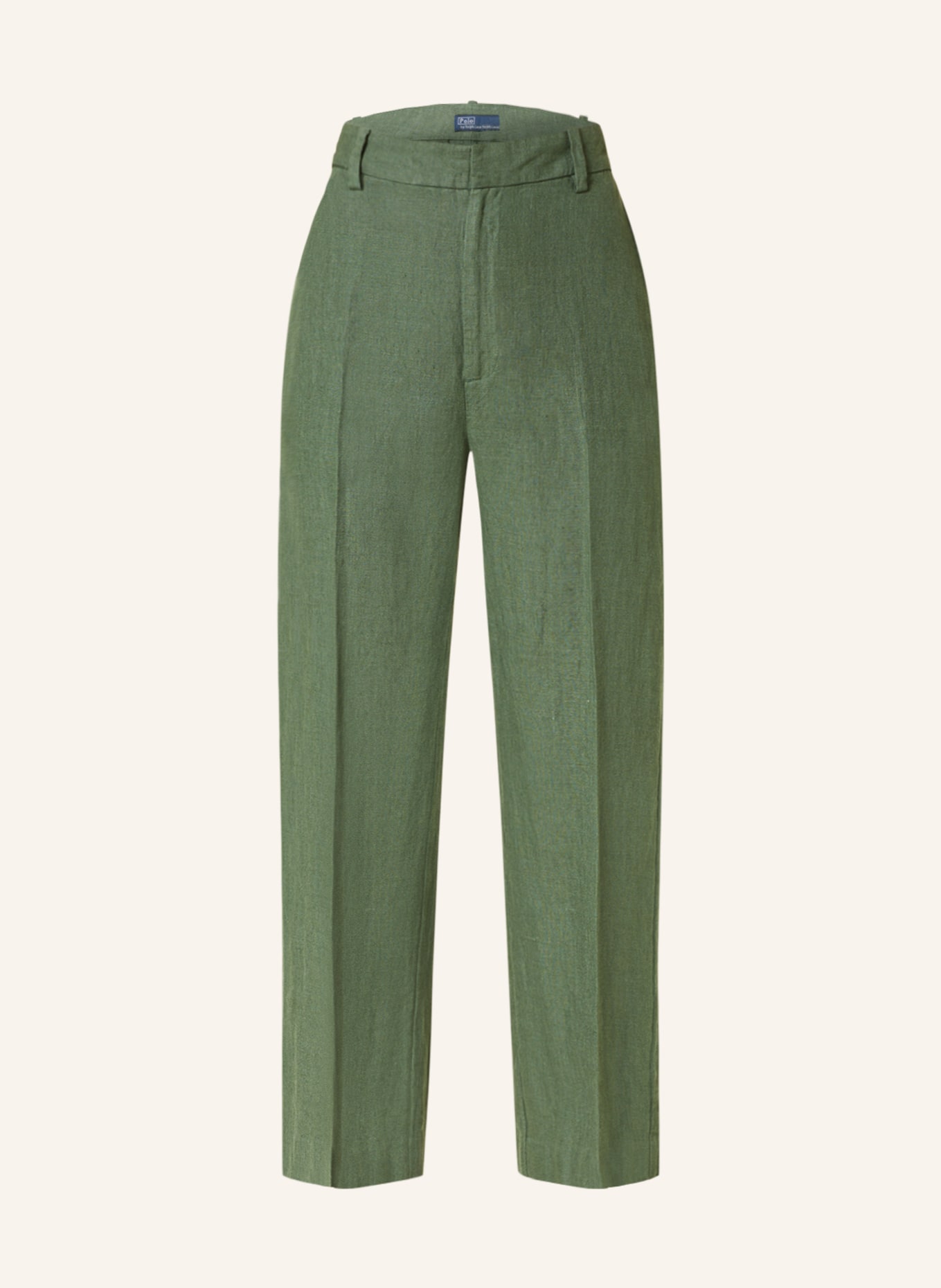 POLO RALPH LAUREN 7/8 pants made of linen, Color: GREEN(Image null)