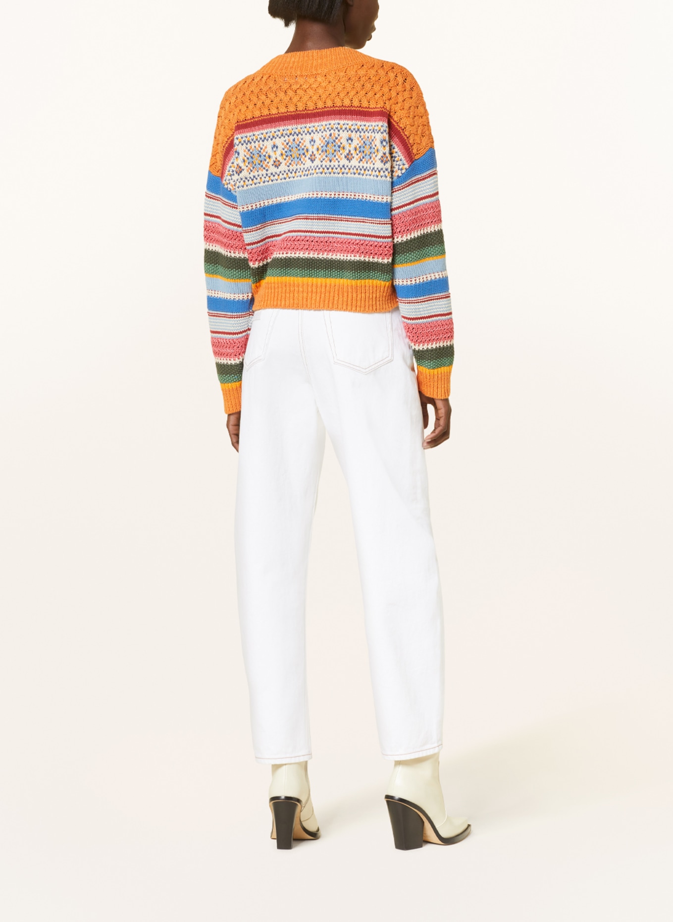 POLO RALPH LAUREN Pullover mit Leinen, Farbe: ORANGE/ BLAU/ ROT (Bild 3)