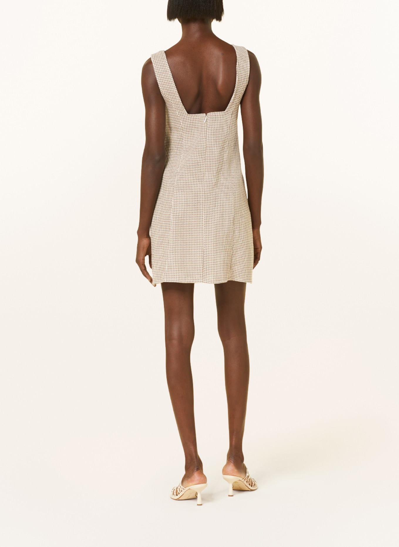 by Aylin Koenig Tweed dress CLAIRE with linen, Color: CREAM/ BROWN/ LIGHT GRAY (Image 3)