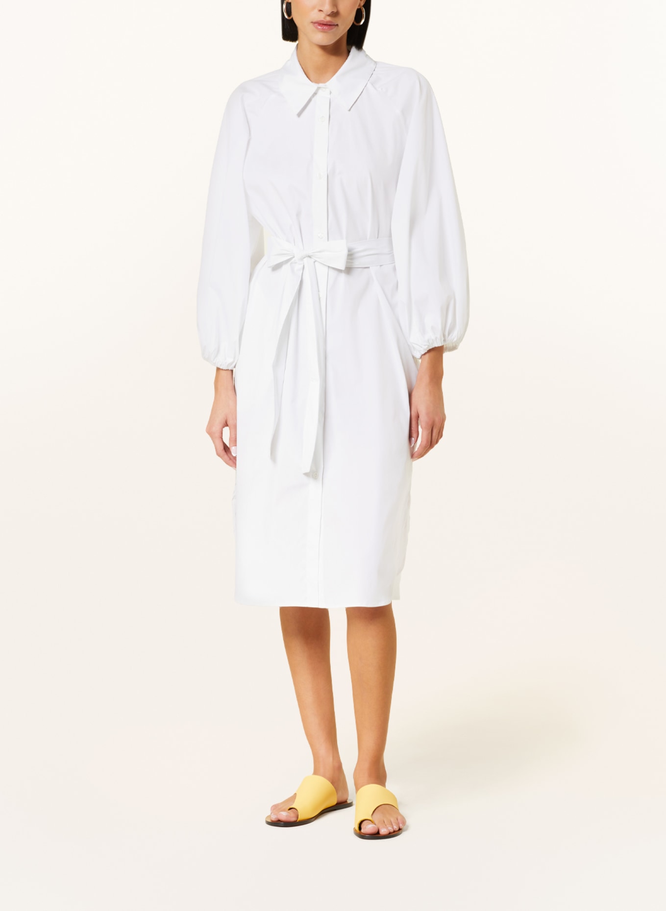 MRS & HUGS Shirt dress with 3/4 sleeves, Color: WHITE (Image 2)