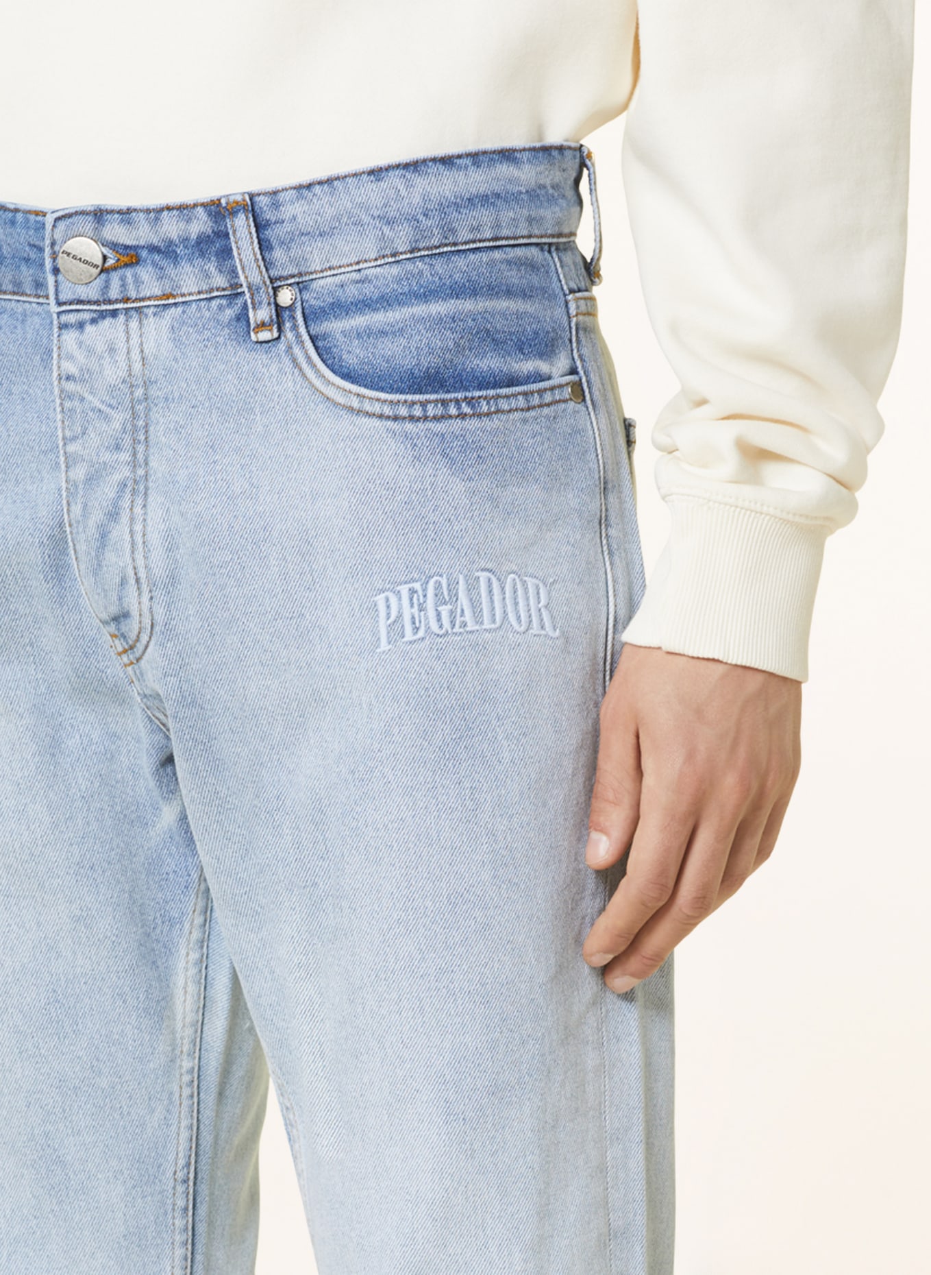 PEGADOR Jeans CARPE Extra Slim Fit, Farbe: 076 washed light blue (Bild 5)