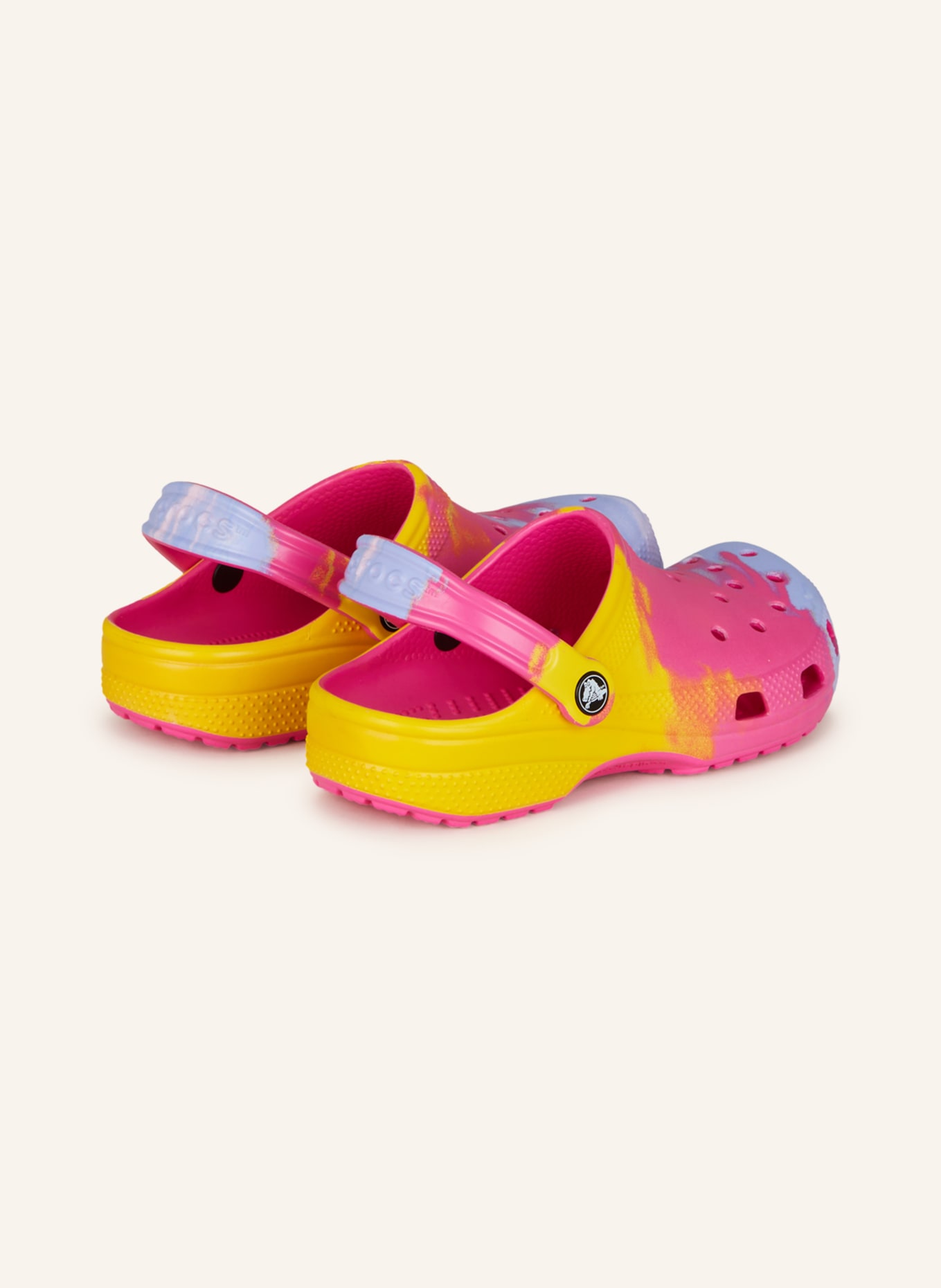 crocs Pantoletten CLASSIC OMBRE, Farbe: PINK/ GELB/ HELLBLAU (Bild 2)