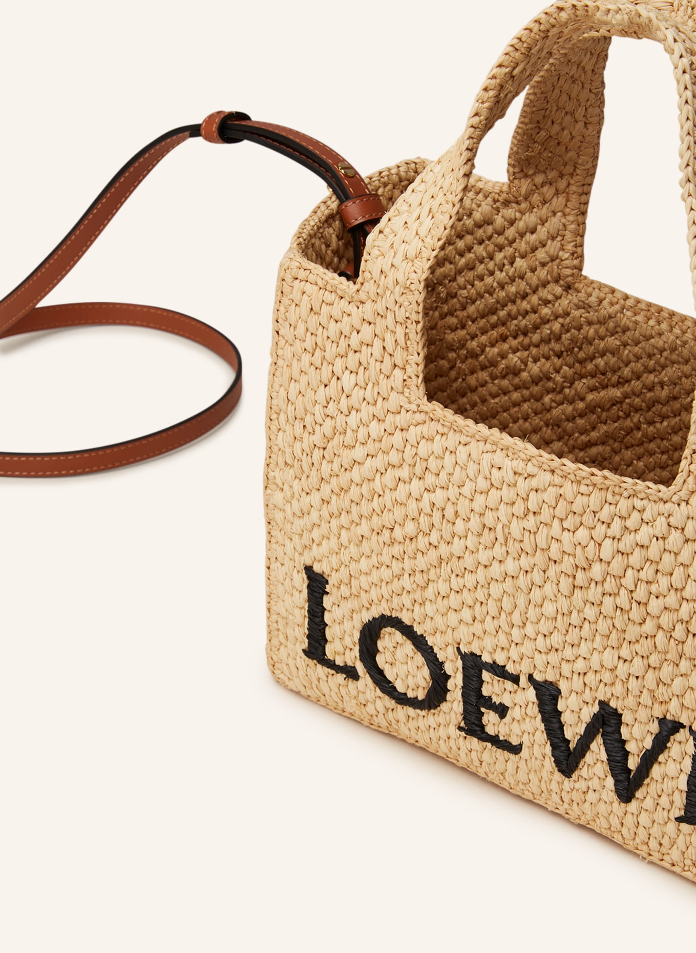 LOEWE Shopper FONT TOTE SMALL, Color: LIGHT BROWN (Image 3)