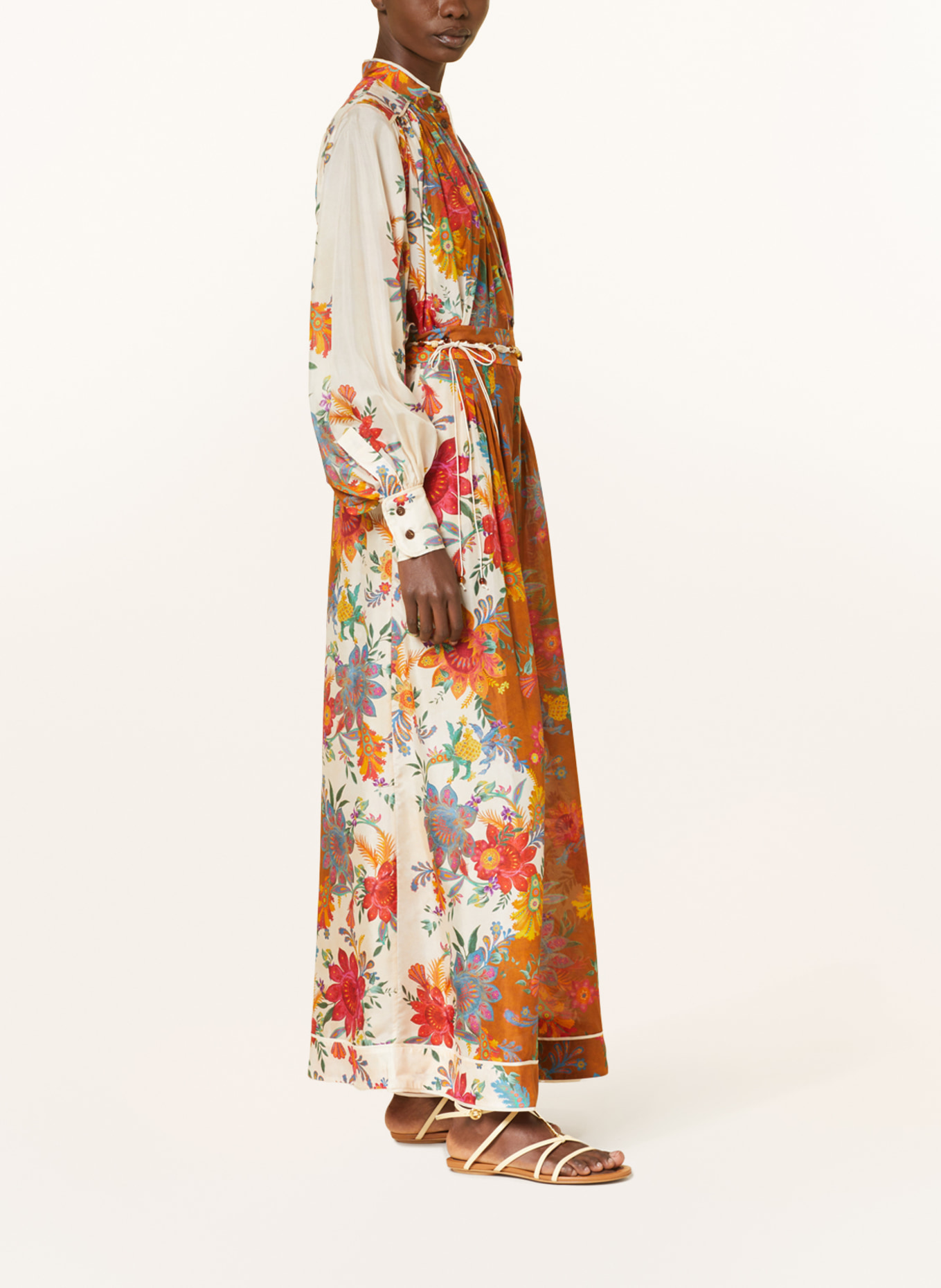 ZIMMERMANN Silk pants GINGER, Color: BROWN/ RED/ DARK YELLOW (Image 4)