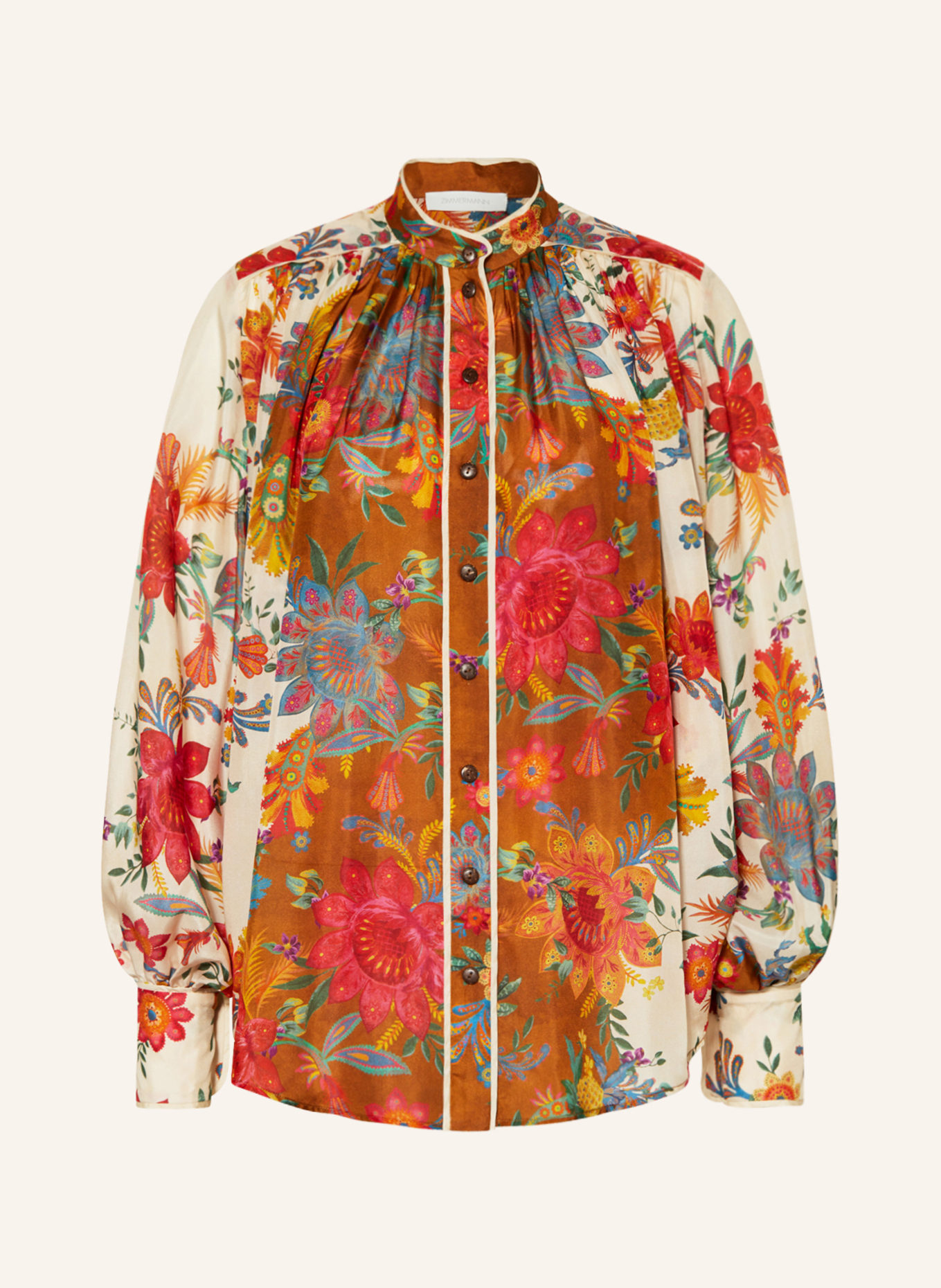 ZIMMERMANN Silk blouse GINGER, Color: BROWN/ RED/ DARK YELLOW(Image null)