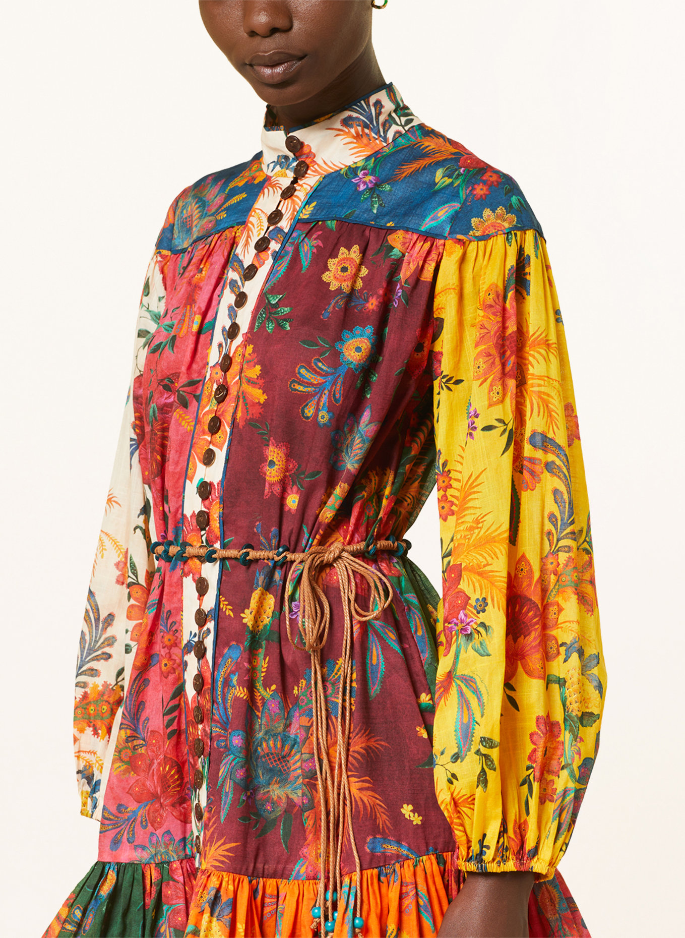 ZIMMERMANN Hemdblusenkleid GINGER, Farbe: GELB/ FUCHSIA (Bild 4)