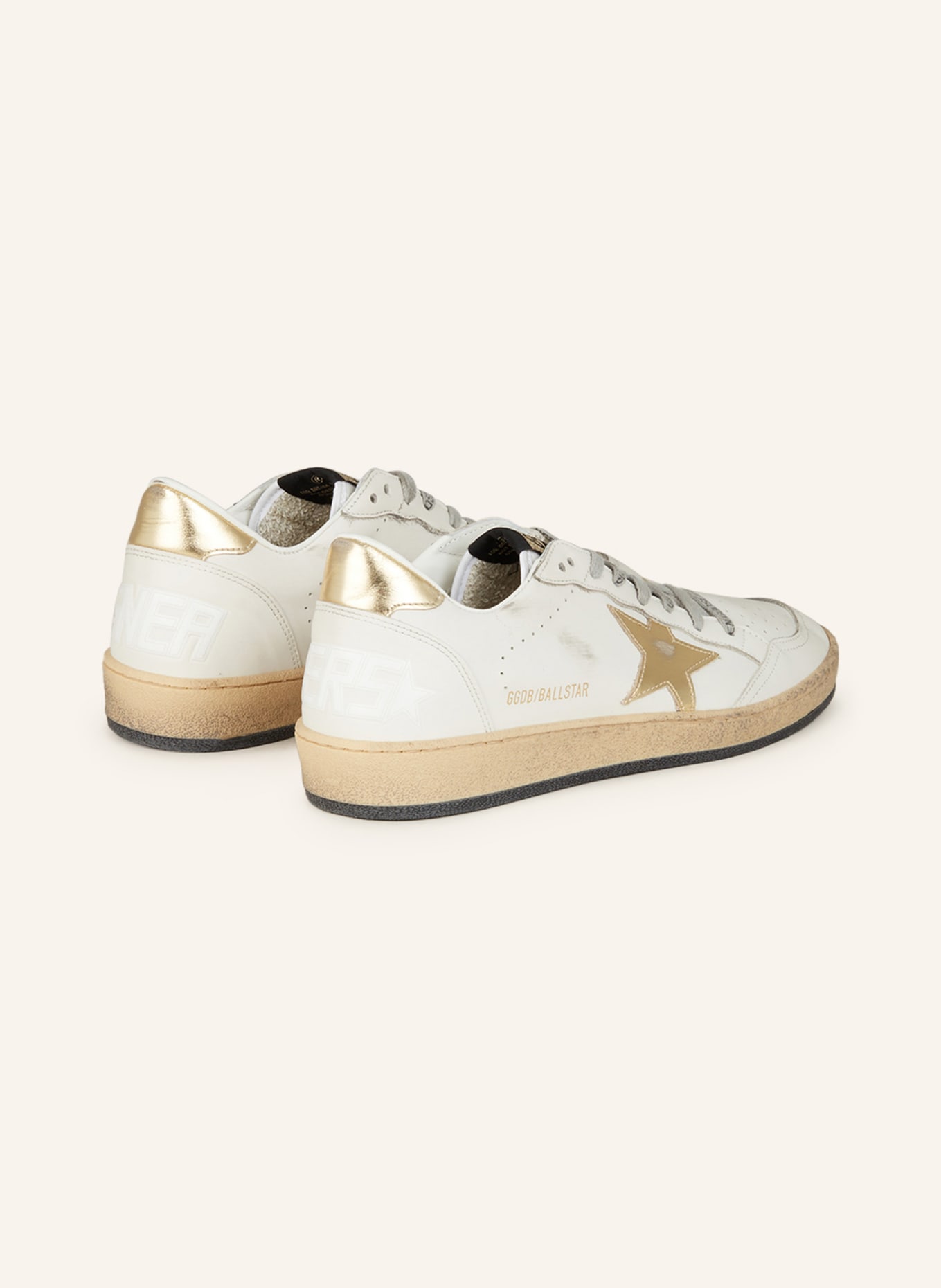 GOLDEN GOOSE Sneakers BALL STAR, Color: CREAM/ GOLD (Image 2)