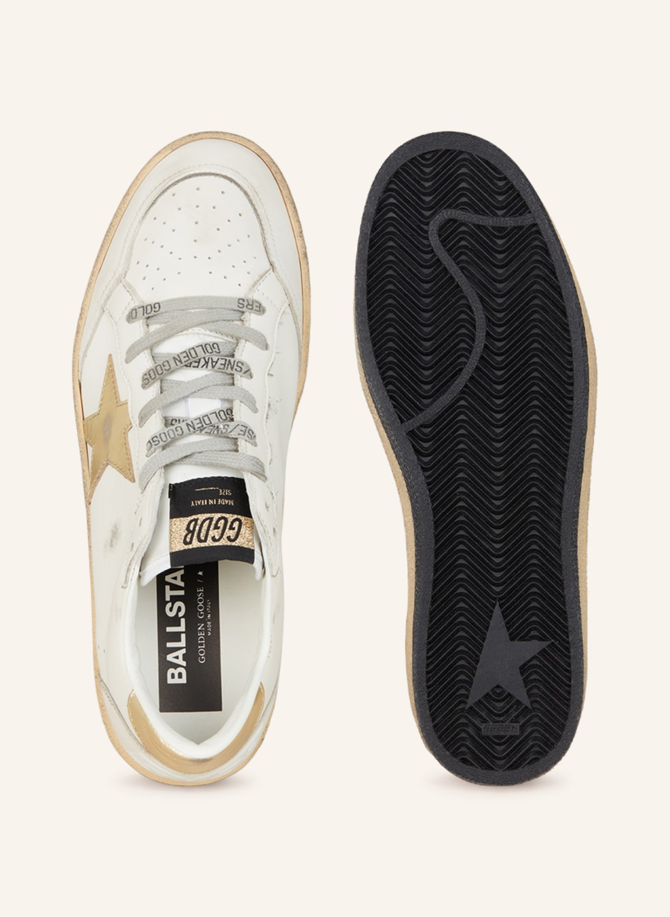 GOLDEN GOOSE Sneakers BALL STAR, Color: CREAM/ GOLD (Image 5)
