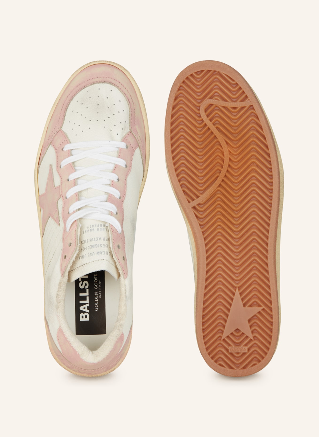GOLDEN GOOSE Sneakers BALL STAR, Color: PINK/ WHITE (Image 5)