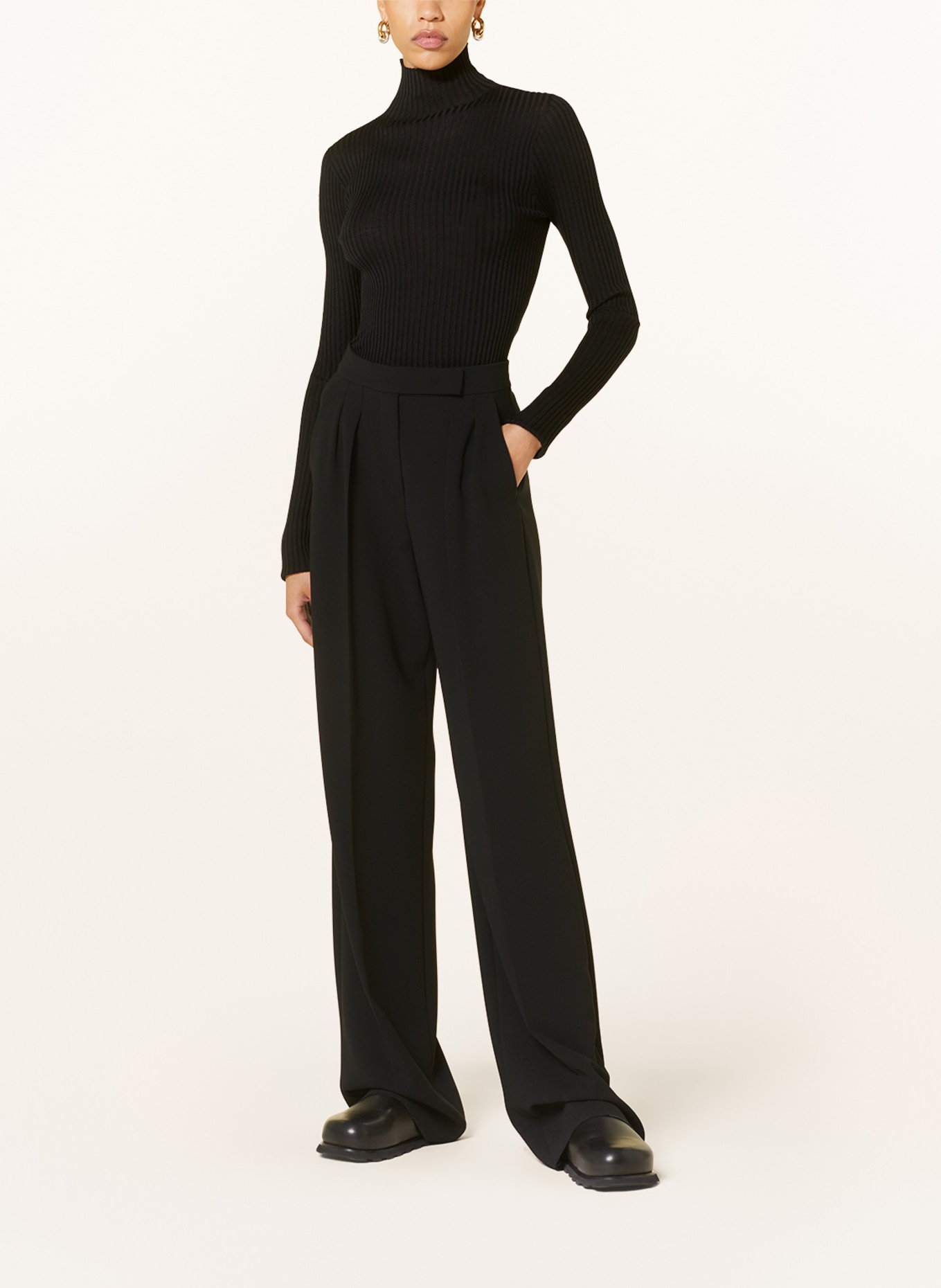 JIL SANDER Sweater with silk, Color: BLACK (Image 2)