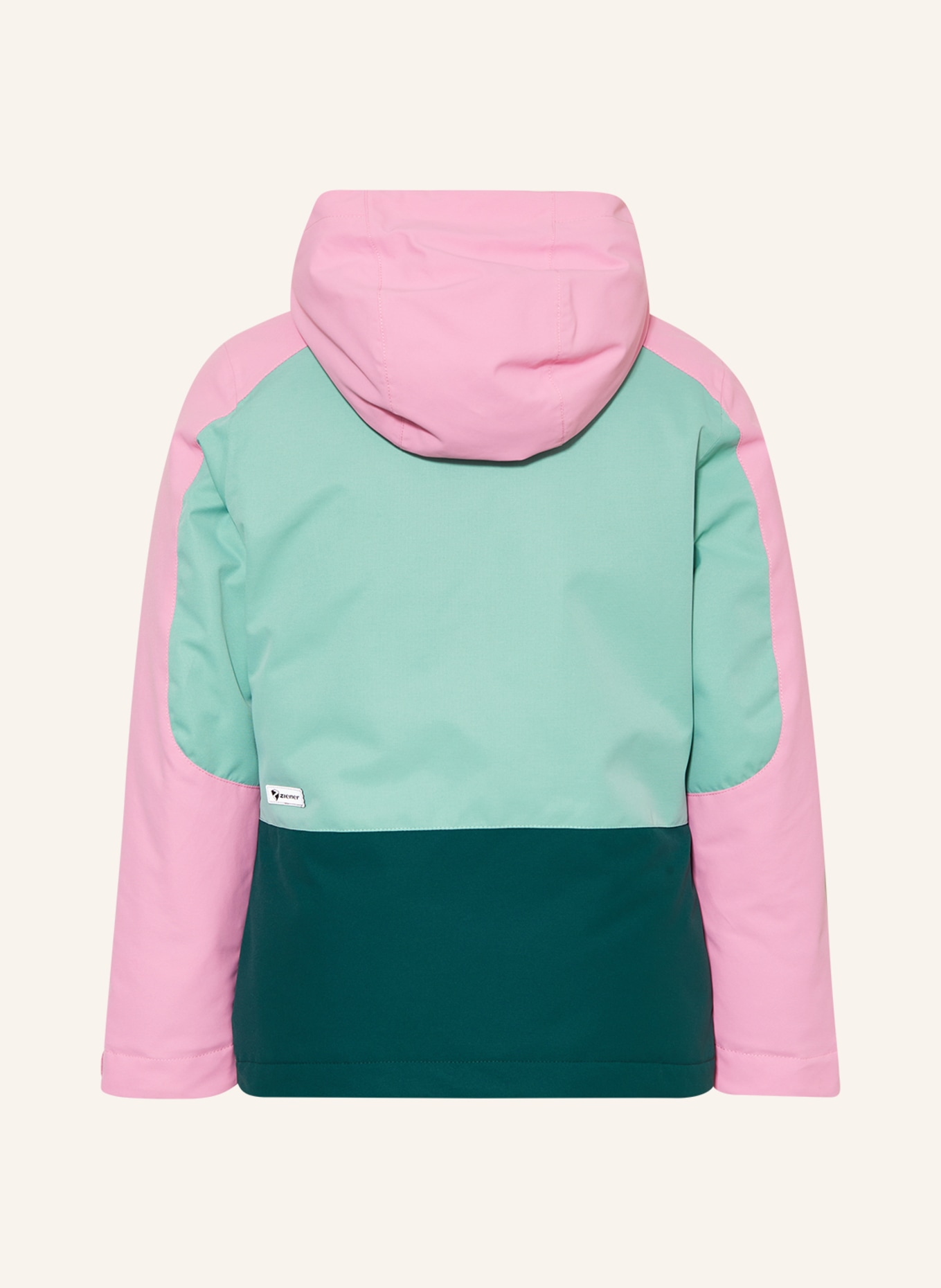 Skijacke in ziener rosa/ dunkelgrün mint/ AMELY