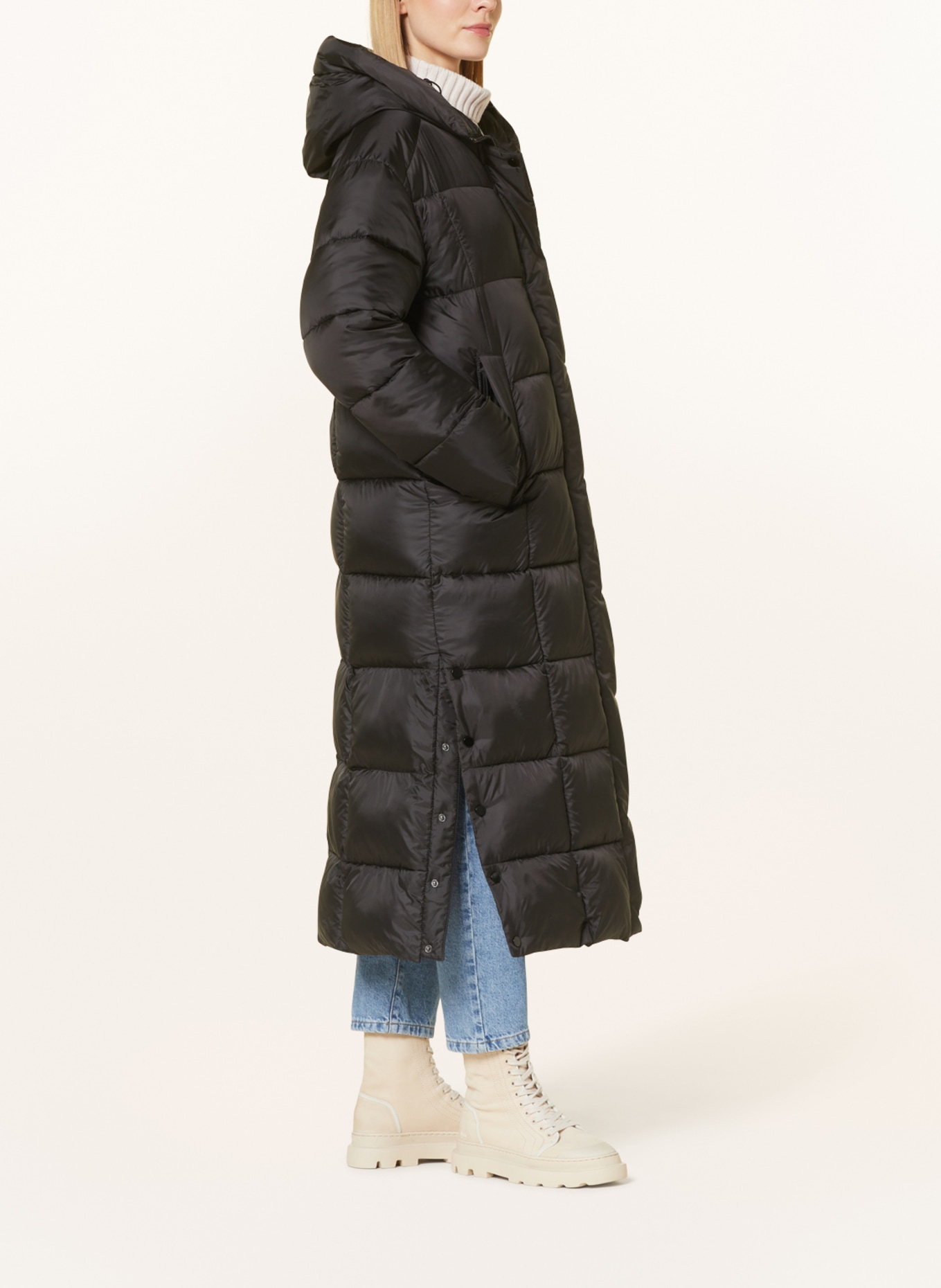 FUCHS SCHMITT Quilted coat, Color: BLACK (Image 4)