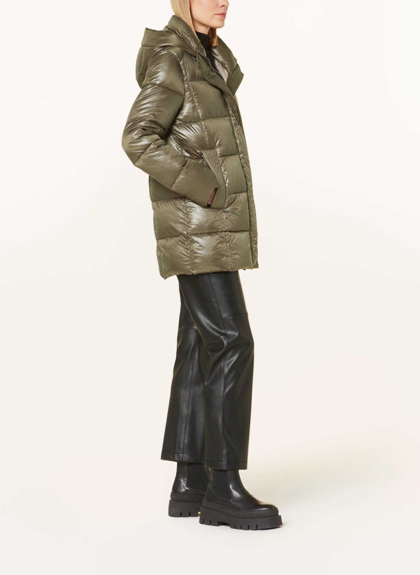 FUCHS SCHMITT Quilted jacket with detachable hood, Color: OLIVE (Image 4)