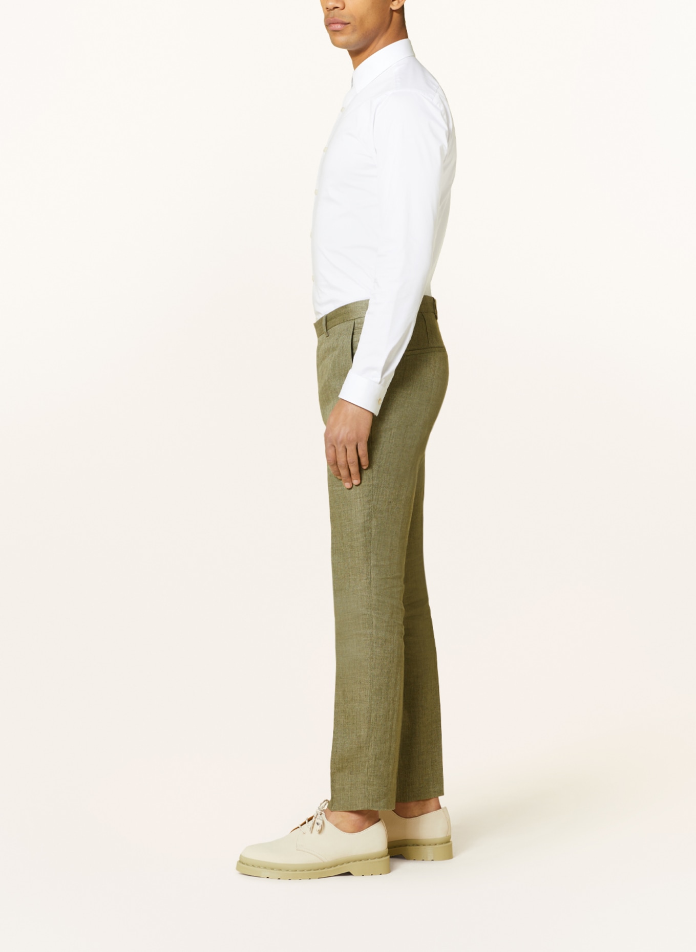 SAND COPENHAGEN Suit trousers NEW HE CRAIG Extra slim fit in linen, Color: GREEN (Image 5)