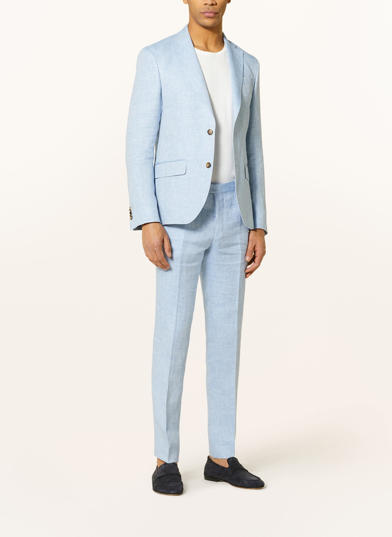 SAND COPENHAGEN Anzughose NEW HE CRAIG Extra Slim Fit aus Leinen, Farbe: HELLBLAU (Bild 2)
