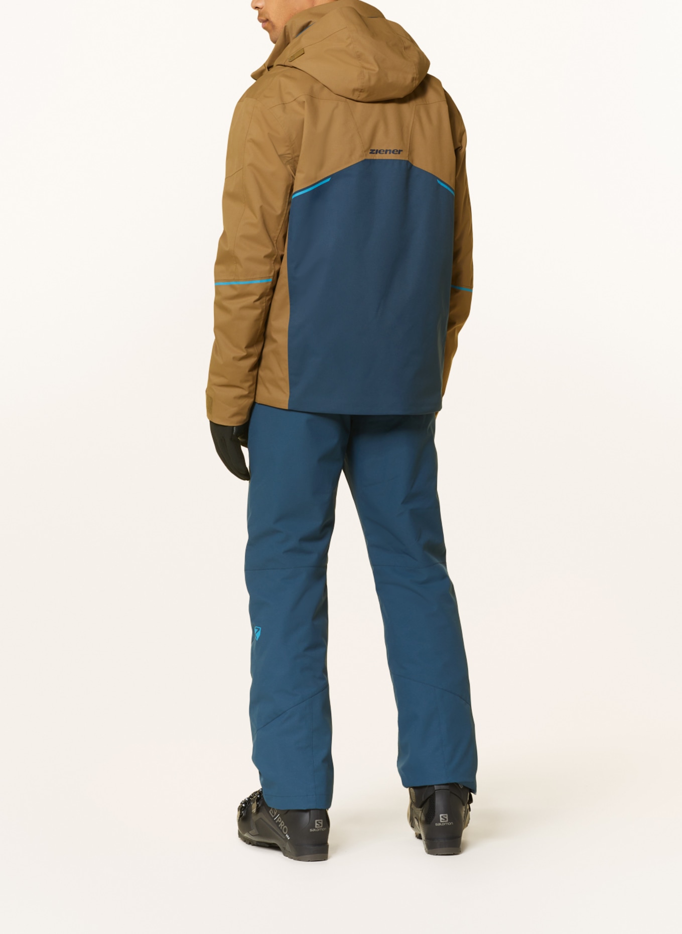 ziener Ski jacket TOACA, Color: BROWN/ DARK BLUE (Image 3)